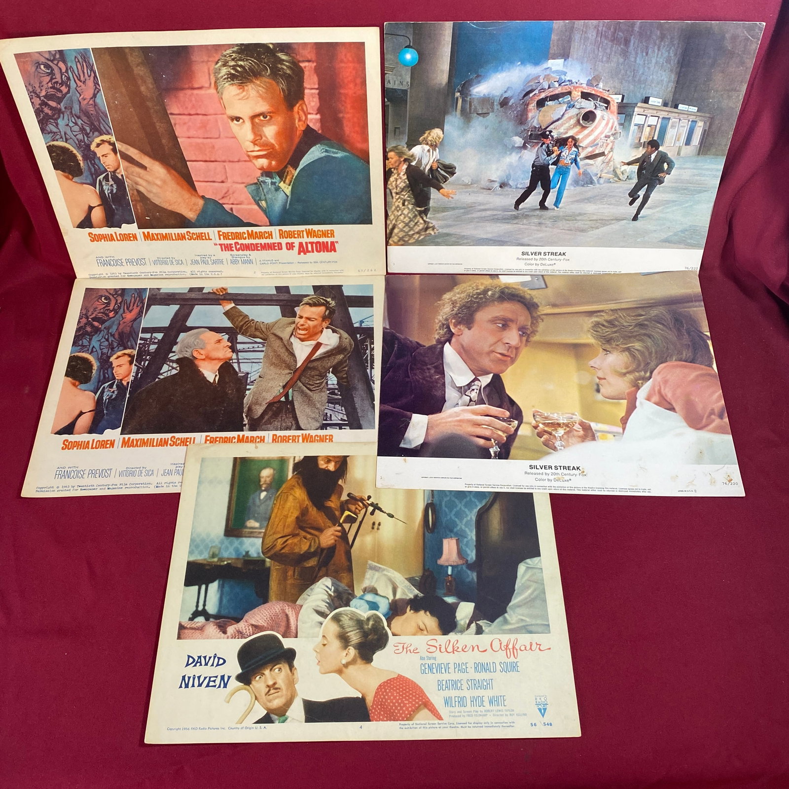 Five Lobby Cards - (4) Twentieth Century-Fox Films - 'The Condemned of Altona', 'Silver Streak', (1) (1 of 11)