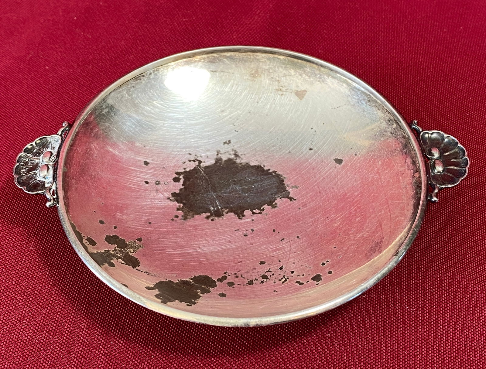 Sterling Silver Georg Jensen Trinket Dish - 80.15 Grams - Dated Sept 9, 1961 (1 of 10)