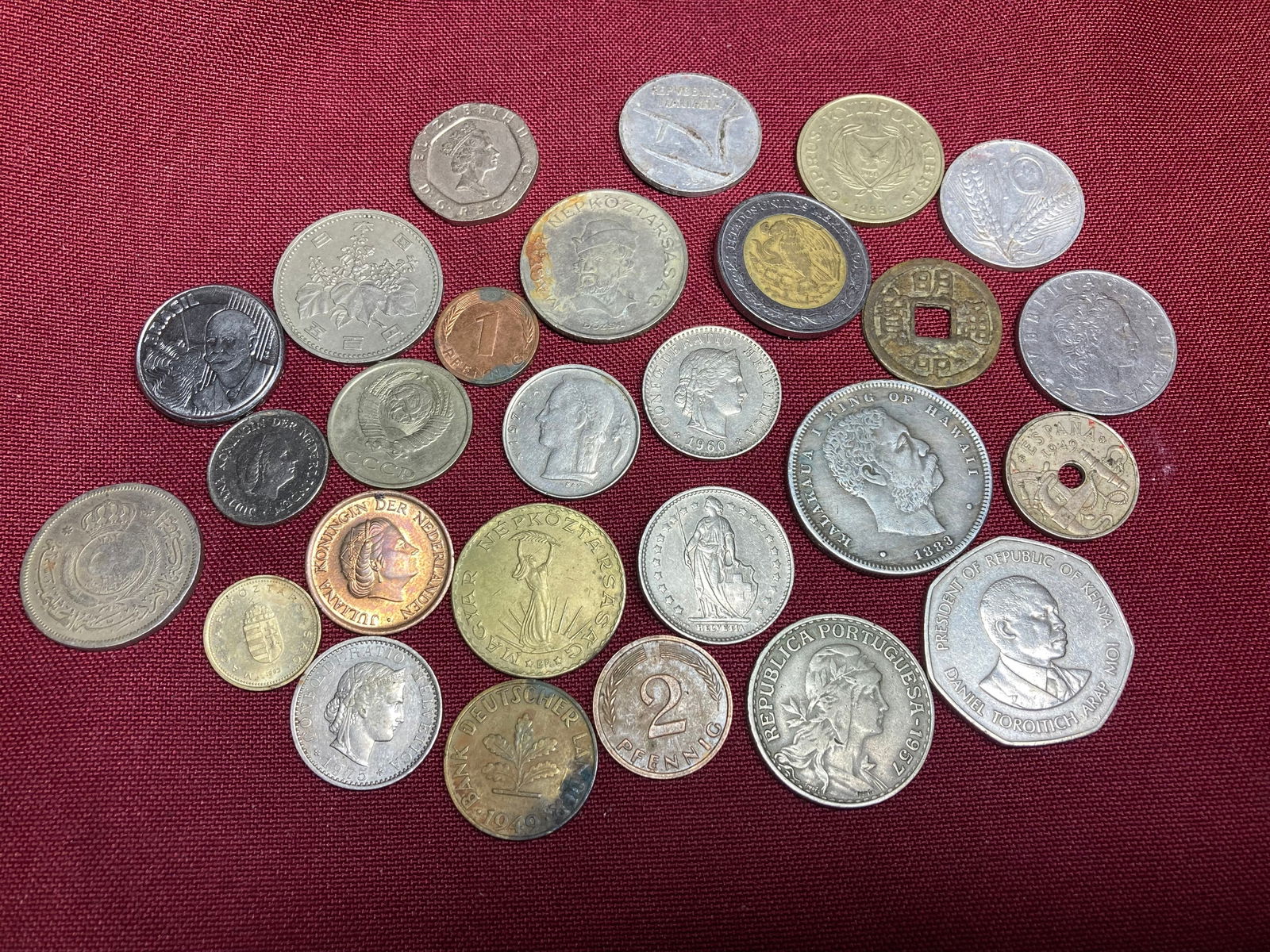 Lot of Foreign Coins and Tokens - Some Possibly Silver (1 of 4)
