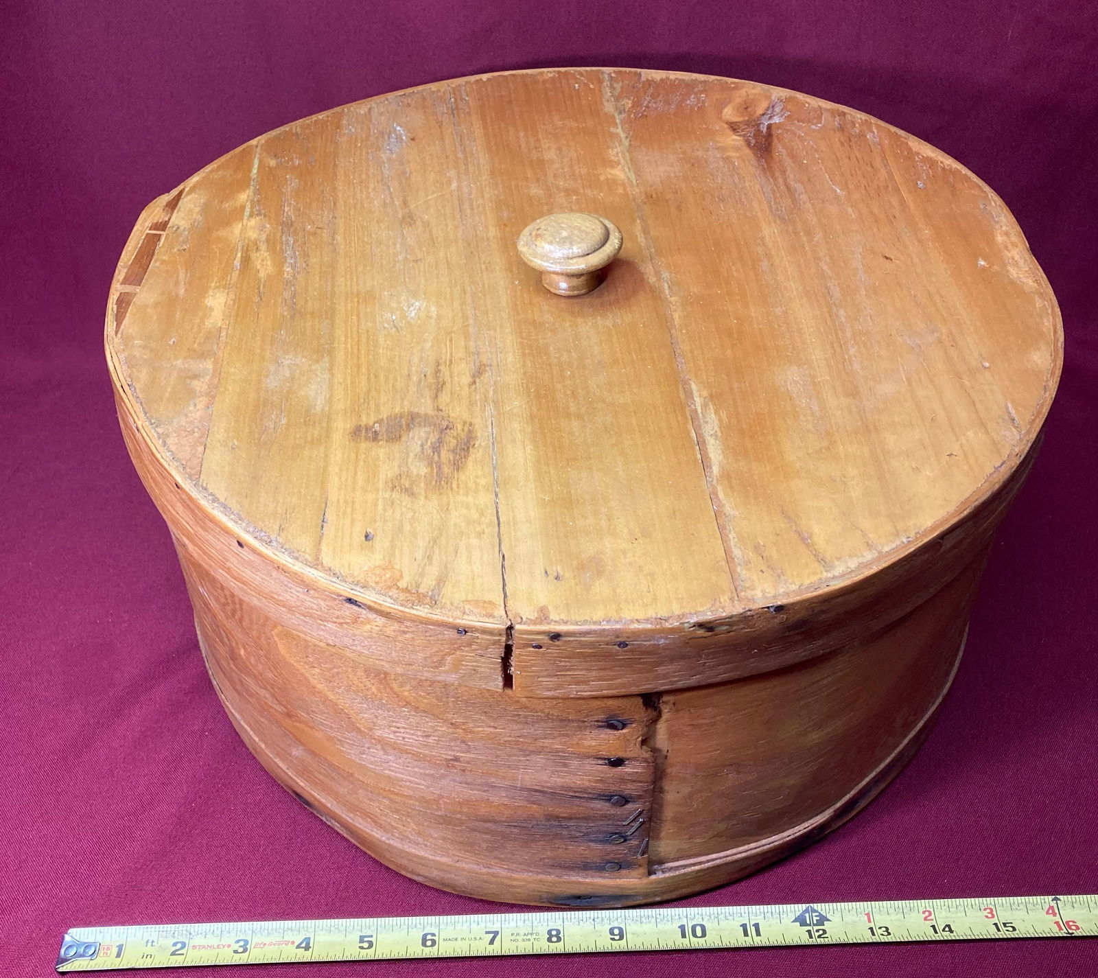 Larger Round Wooden Pantry/Storage Box with Lid (1 of 4)