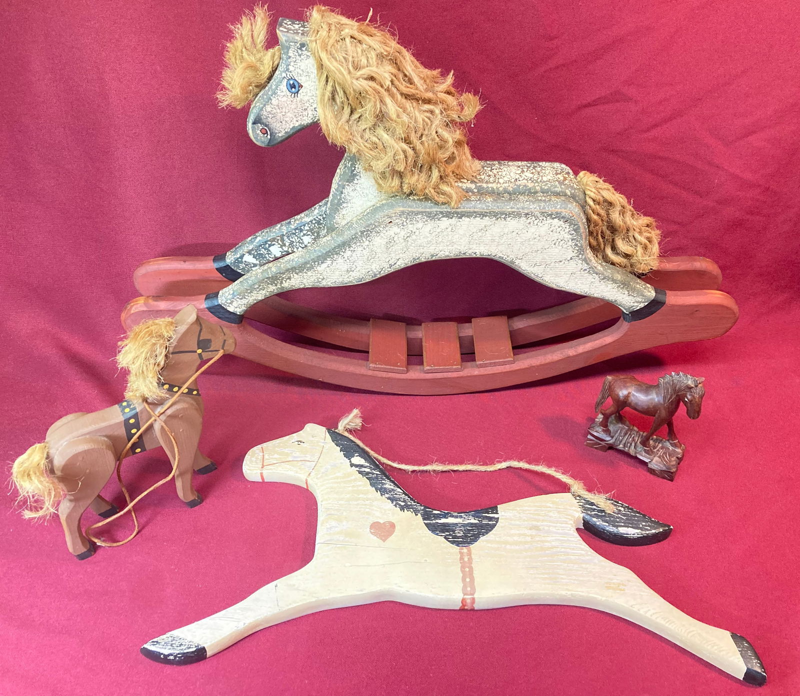 Wooden Horses - Carved and Painted: Wooden Horses - Carved and Painted