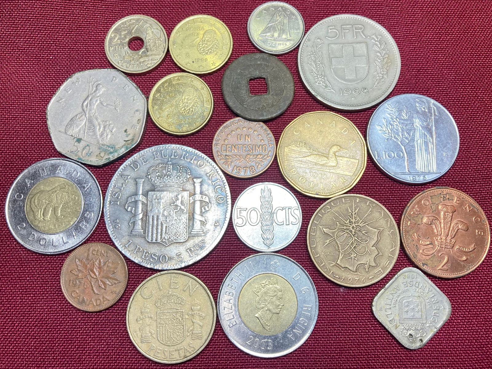 Assorted Foreign Coins - Unresearched - Possibly Some Gold? (1 of 6)