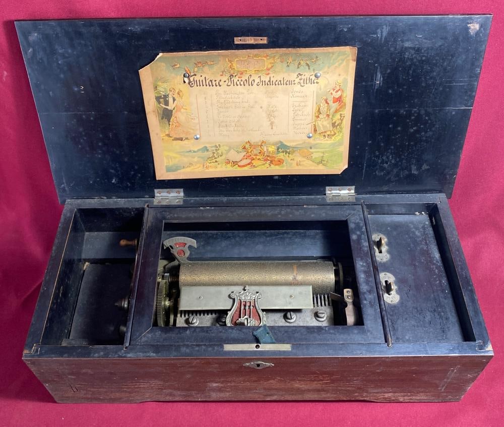 Swiss Antique Victorian Cylinder Music Box - 19.5"x9.75"x6" (1 of 1)