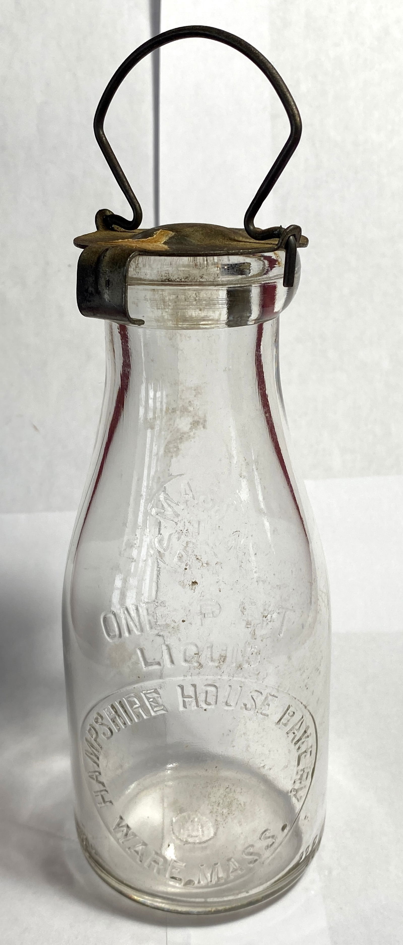 Hampshire House Bakery Pint Milk Bottle - Ware, MA (1 of 8)