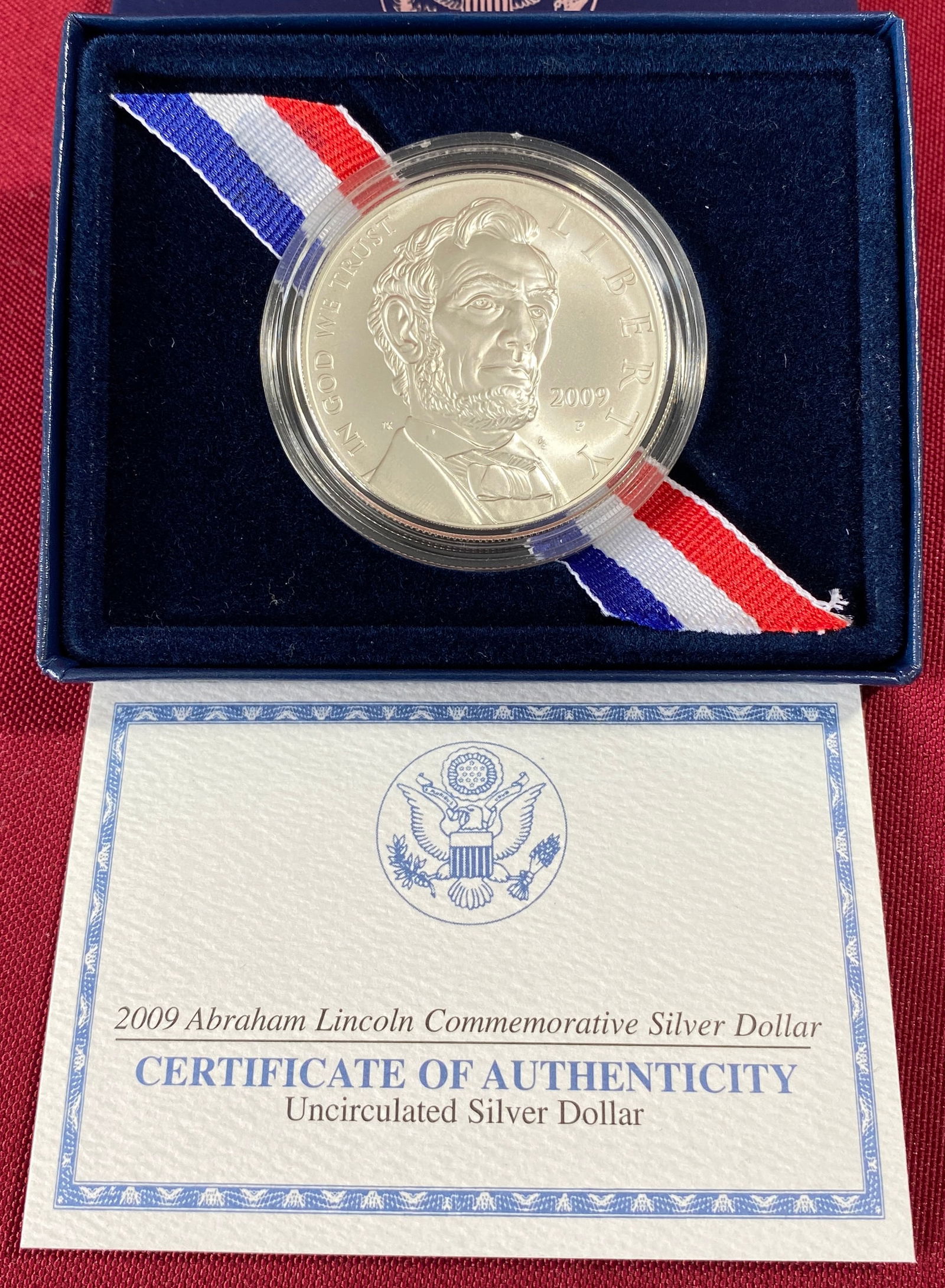 2009-P Abraham Lincoln Commemorative Silver Dollar: 2009-P Abraham Lincoln Commemorative Silver Dollar