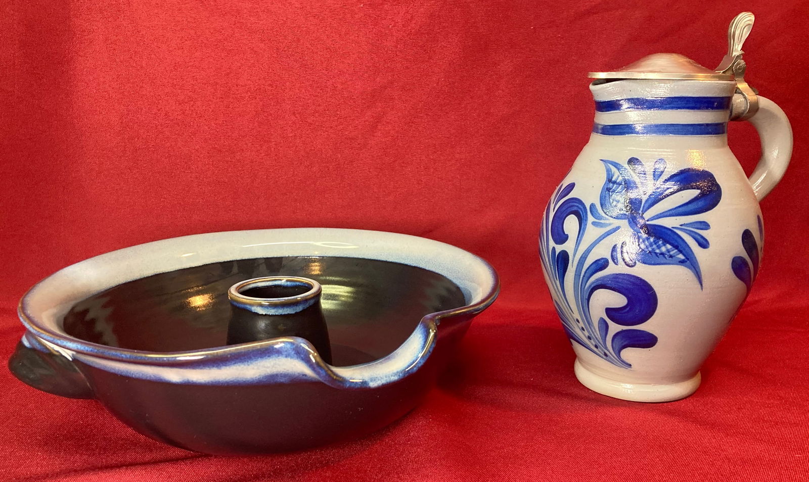 Tumbleweed Pottery Upright Roaster and Haudarbeit Pitcher Stoneware: Tumbleweed Pottery Upright Roaster and Haudarbeit Pitcher Stoneware