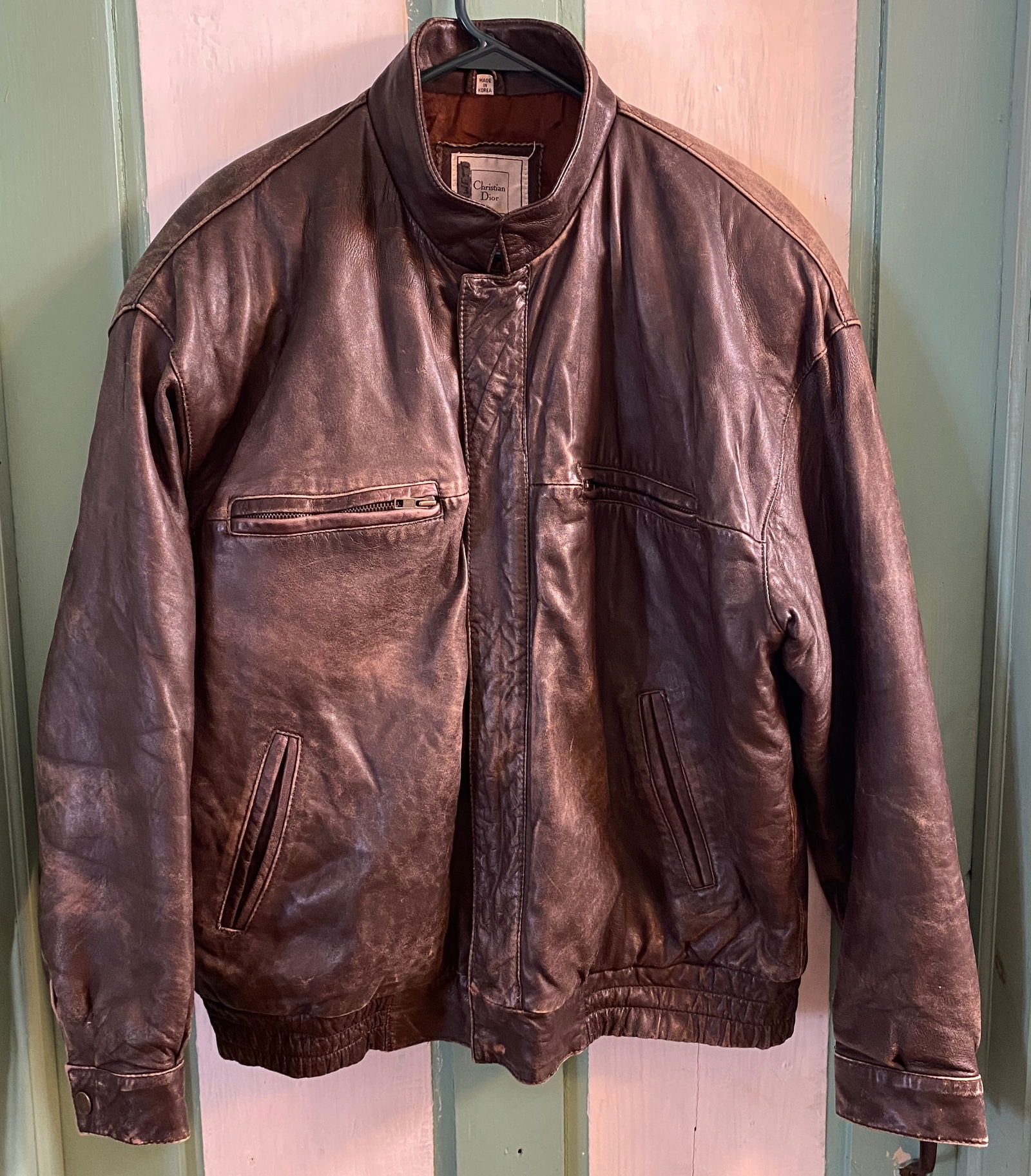 Christian Dior Leather Jacket Size 44 - Made in Korea: Christian Dior Leather Jacket Size 44 - Made in Korea