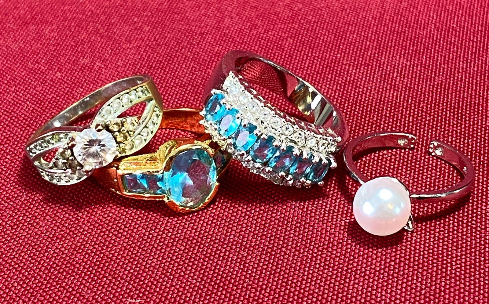 Four Fashion Rings - (1) .925 & (3) Marked 10KT (Appear to be Gold-Plate) (1 of 11)