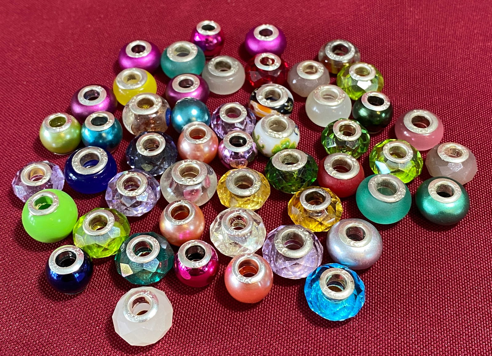 Several Various Lampwork Beads - 925 Marked Centers: Several Various Lampwork Beads - 925 Marked Centers