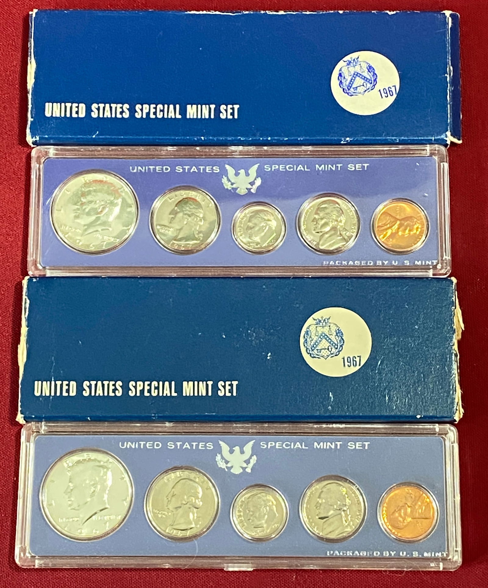 Two 1967 U.S. Special Mint Sets (1 of 3)