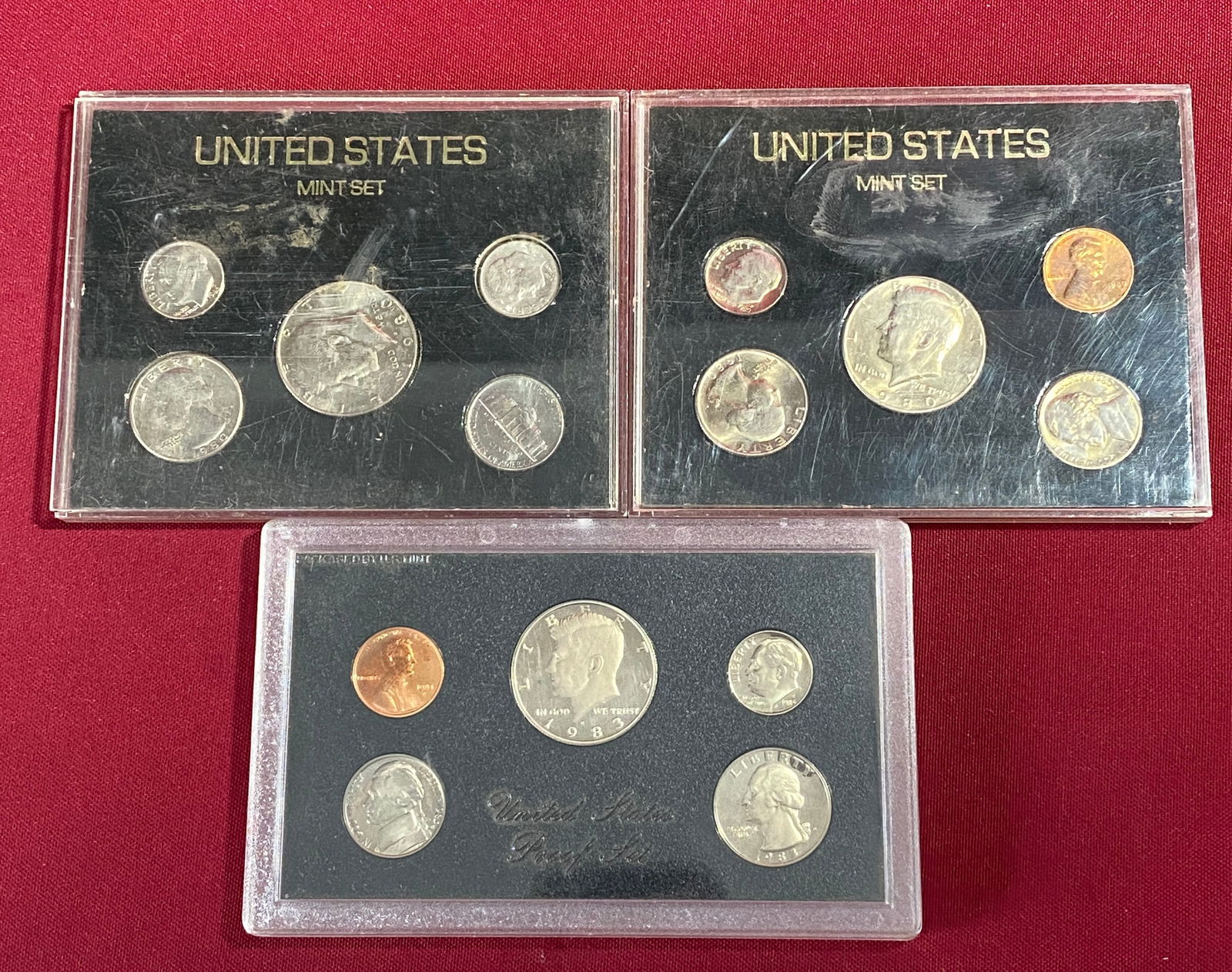 Three U.S. Mint Coin Sets - (2) 1980 & (1) 1983 Proof Set (1 of 4)