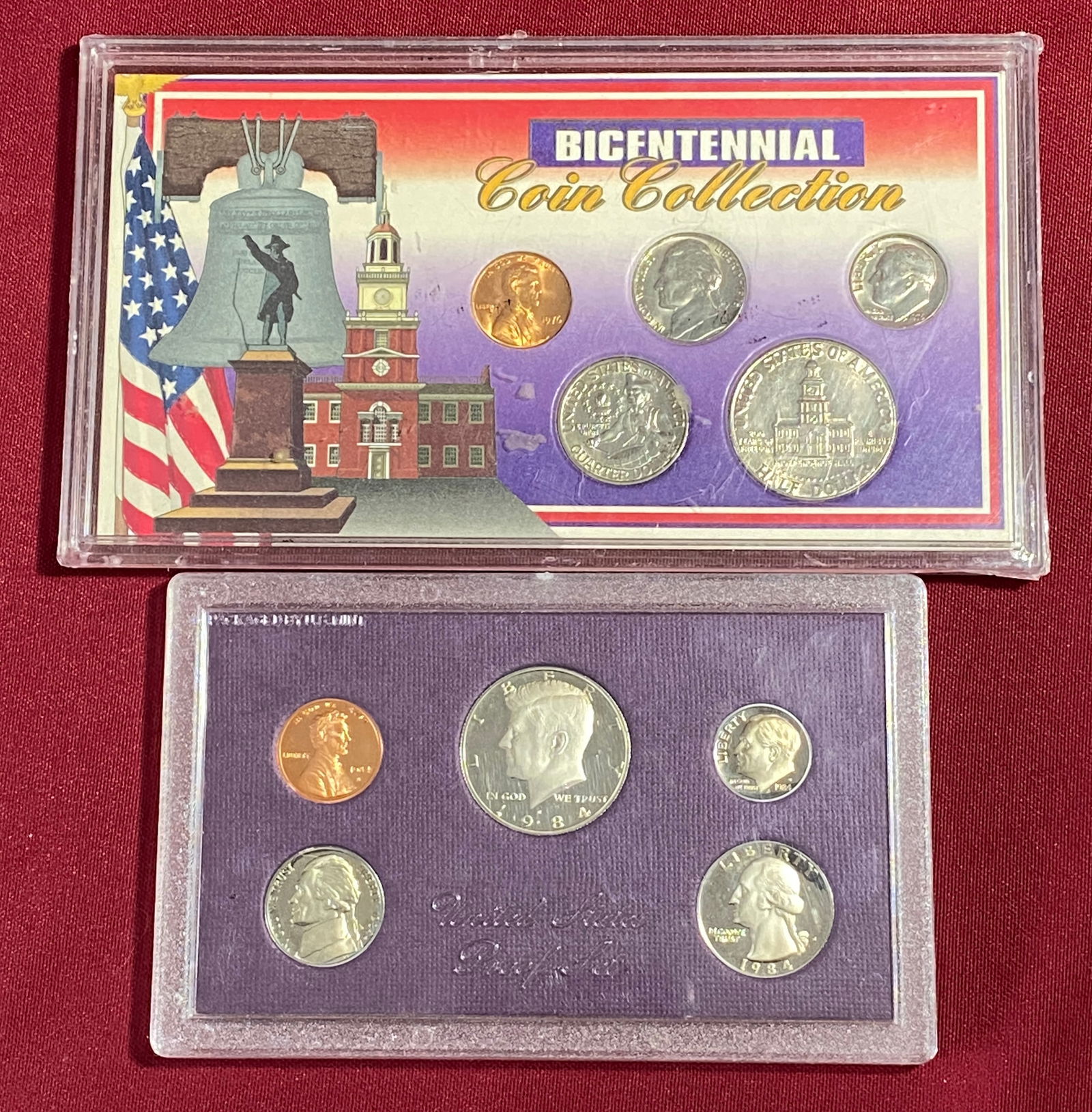 Two U.S. Mint Coin Sets - 1976 Bicentennial Collection & 1984 Proof Mint Set: Two U.S. Mint Coin Sets - 1976 Bicentennial Collection & 1984 Proof Mint Set