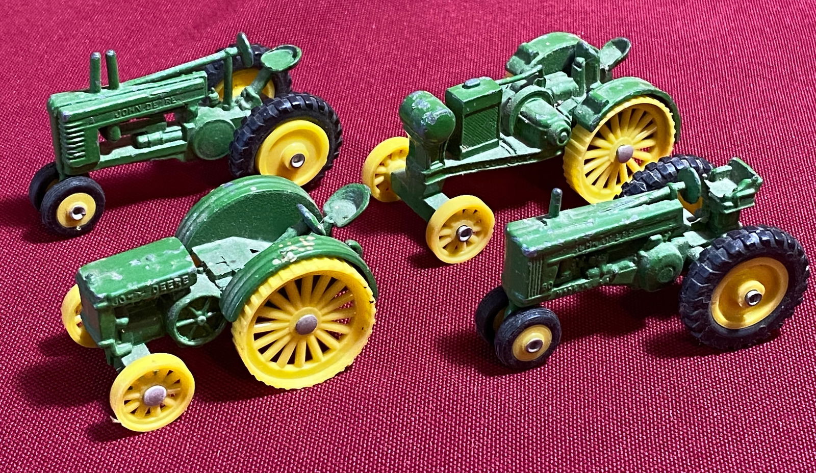 Four Die Cast Toy Tractors - (3) John Deere, (1) Waterloo Boy - Made in America (1 of 11)