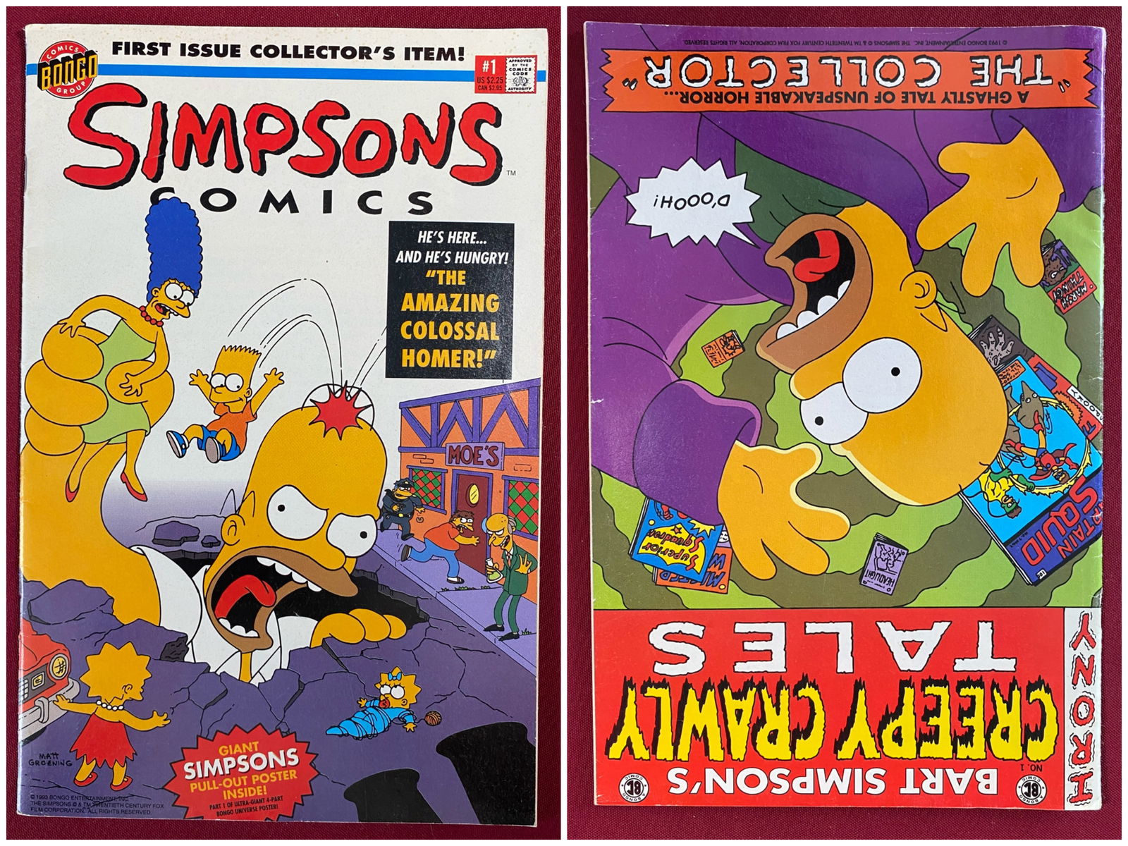 1993 First Issue Simpson's Comic Book - Issue #1 by Bongo Comic Group - Poster in Center - Double (1 of 11)