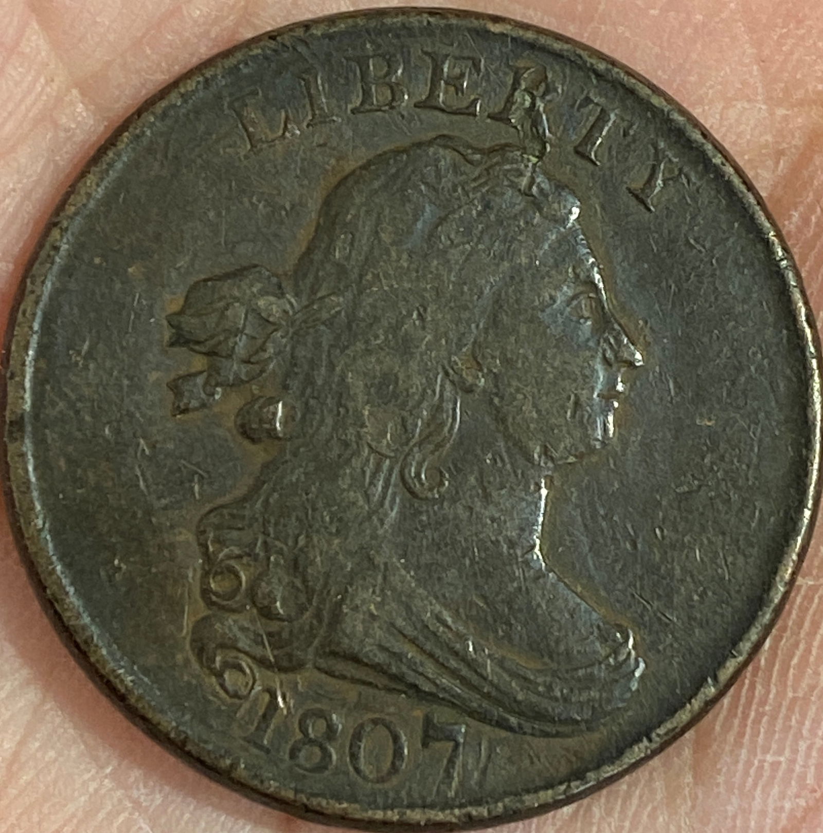 1807 U.S. Draped Bust Half Cent - 2