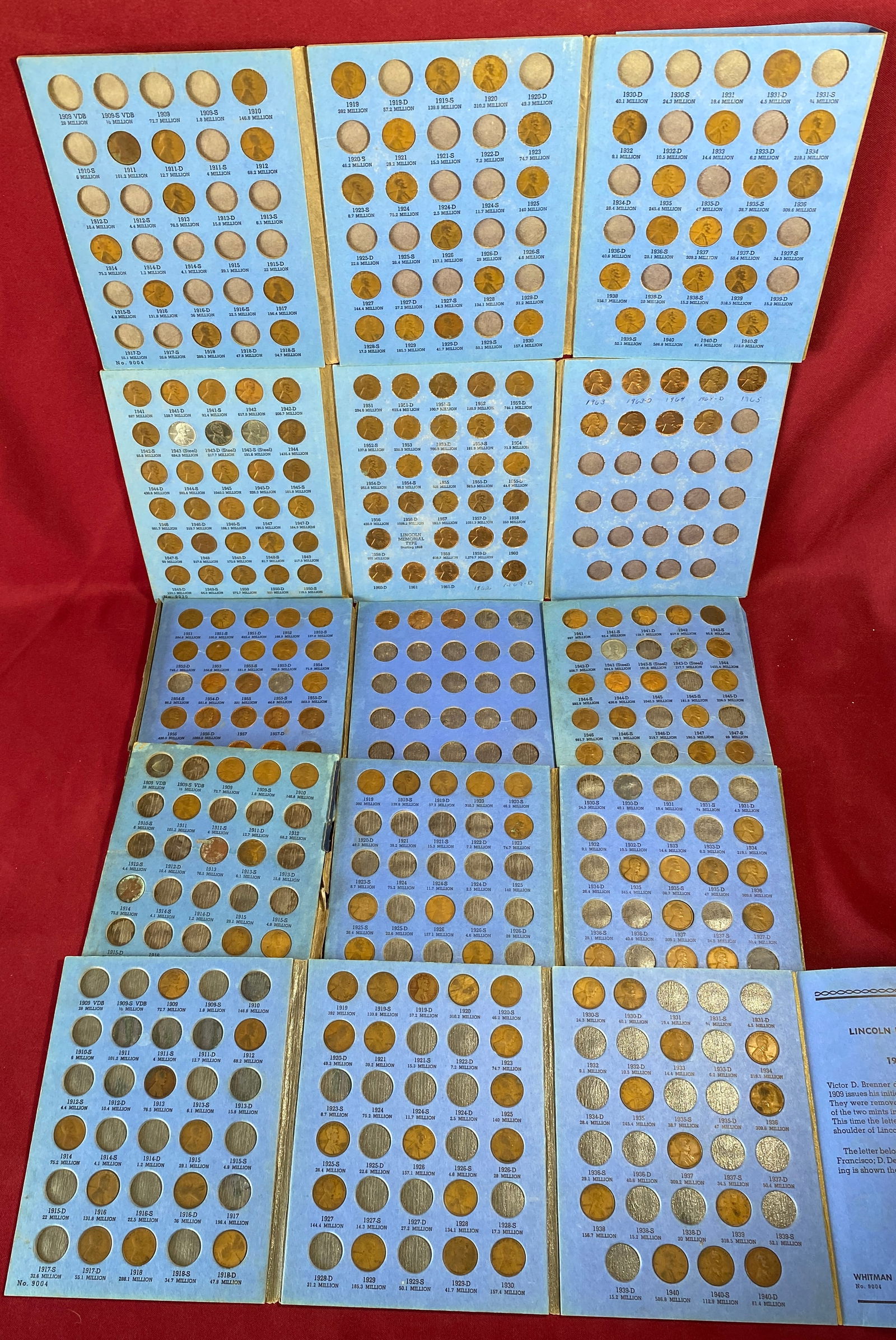 Five Various Incomplete Lincoln Collection Booklets - Dates Not Checked: Five Various Incomplete Lincoln Collection Booklets - Dates Not Checked