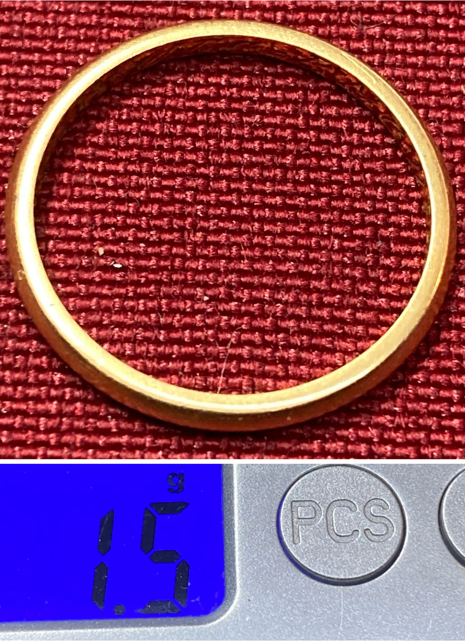 14K Yellow Gold Ring with Inscription - 1.5 Grams: 14K Yellow Gold Ring with Inscription - 1.5 Grams