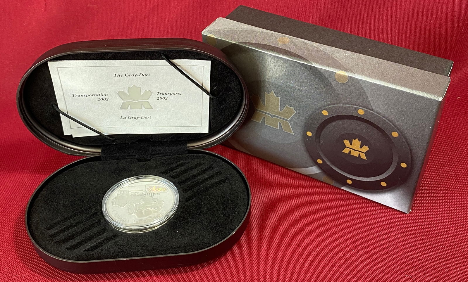 2002 .925 Silver 'The Gray-Dort' Canadian $20 Coin - Transportation Series: 2002 .925 Silver 'The Gray-Dort' Canadian $20 Coin - Transportation Series