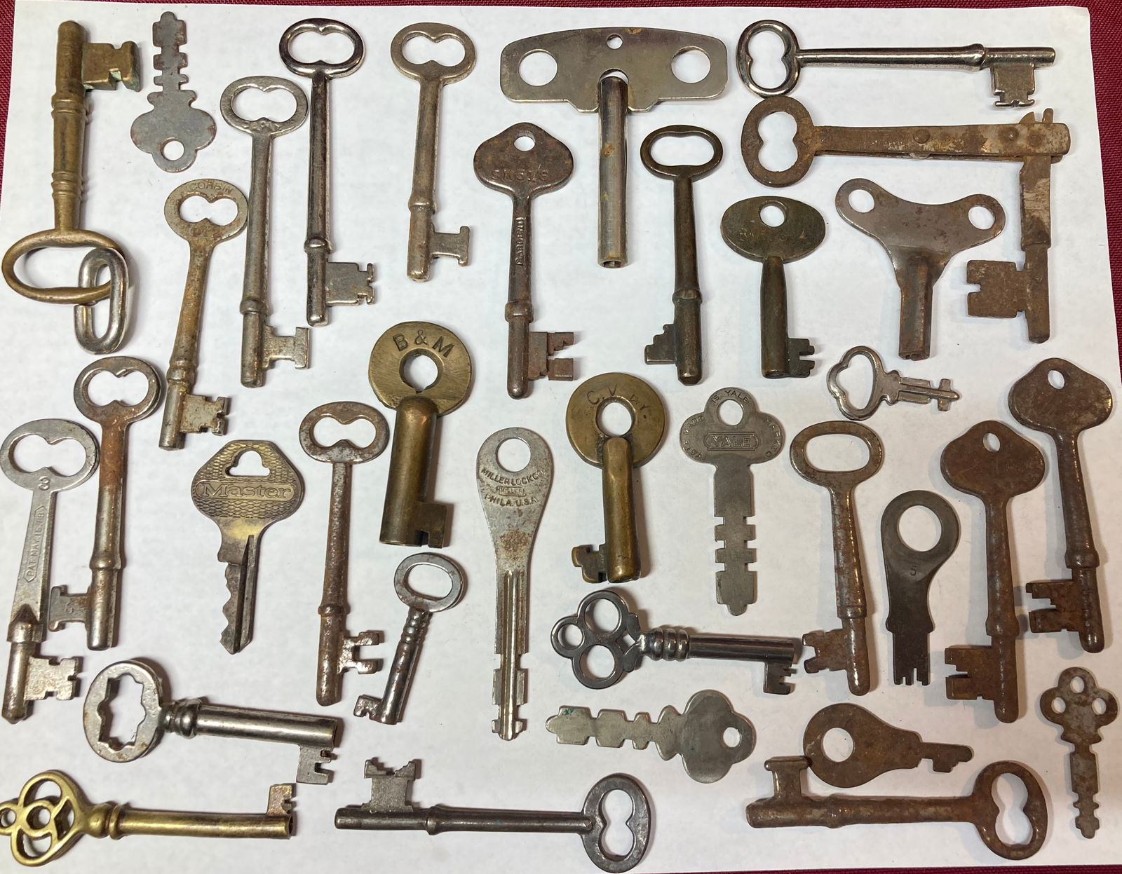 Skeleton and Other Keys Including Railroad Lock Key (1 of 3)
