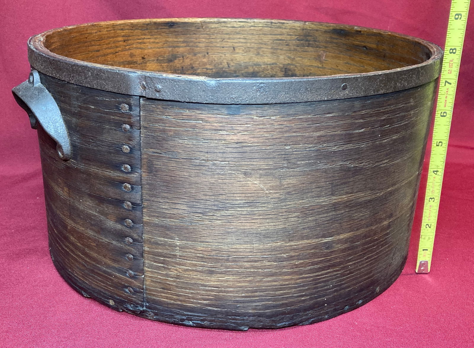 Early Pantry Measuring Box with Cast Iron Handles: Early Pantry Measuring Box with Cast Iron Handles