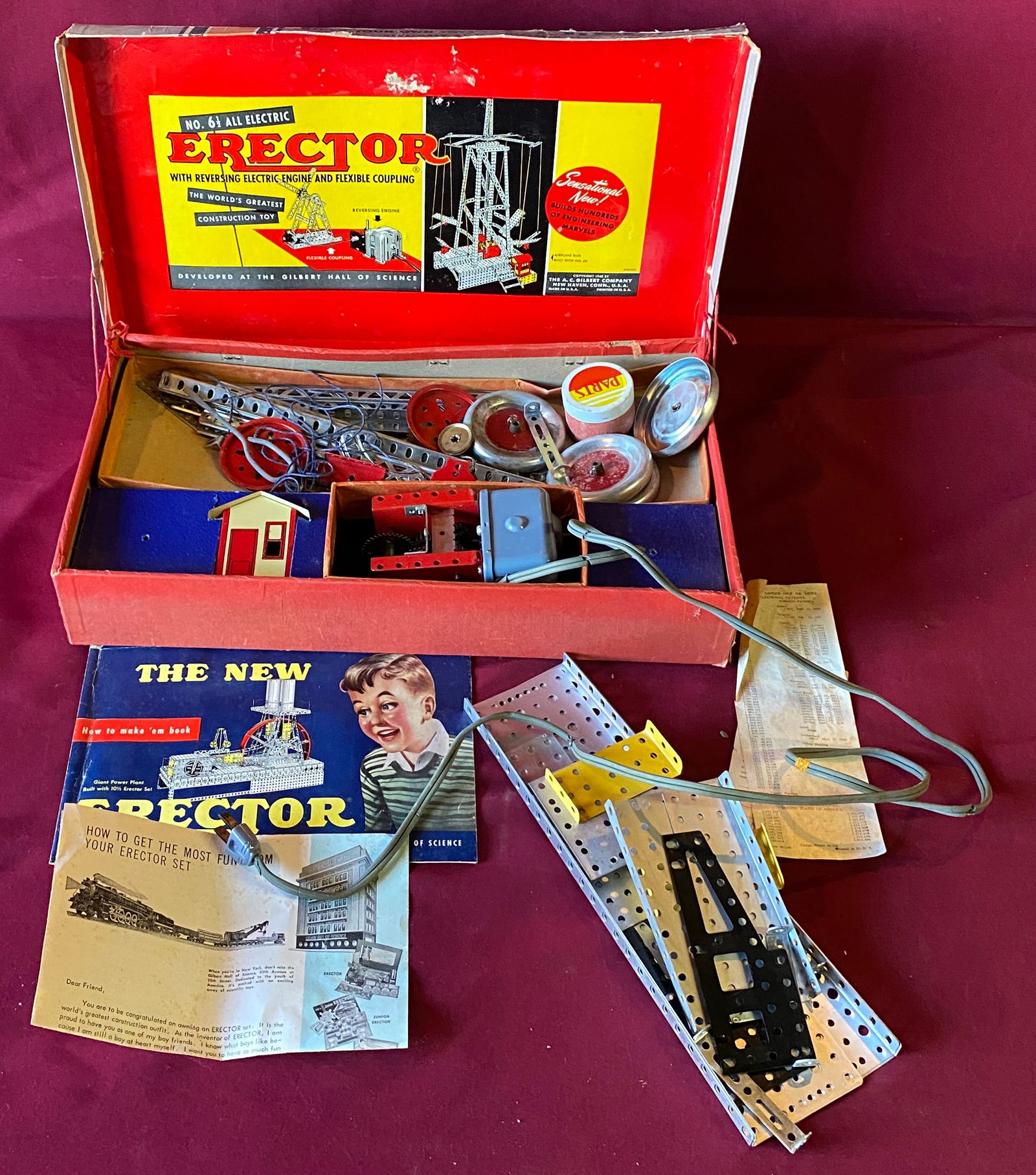 Vintage Erector Set with Original Box: Vintage Erector Set with Original Box