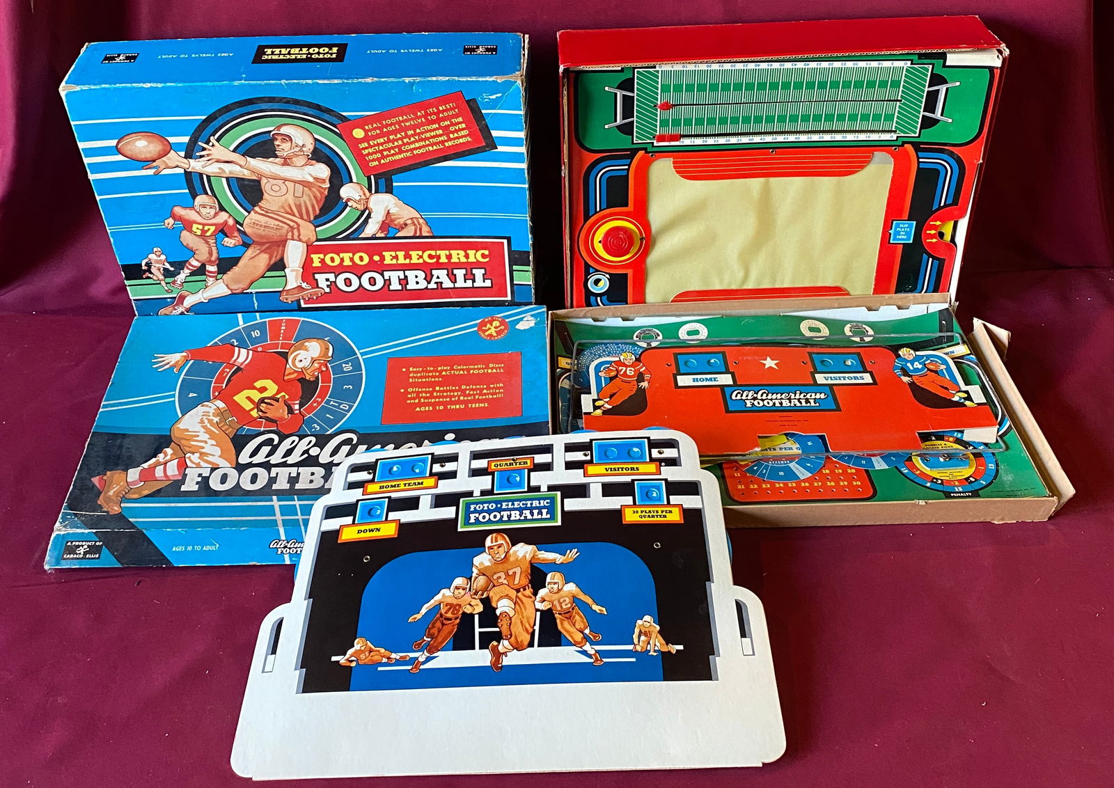 Two Older Football Games - Foto Electric Football and All American Football: Two Older Football Games - Foto Electric Football and All American Football