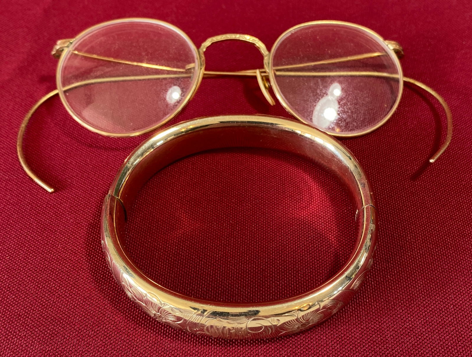 12K Gold-Filled Eyeglass Frames and Bracelet (1 of 4)