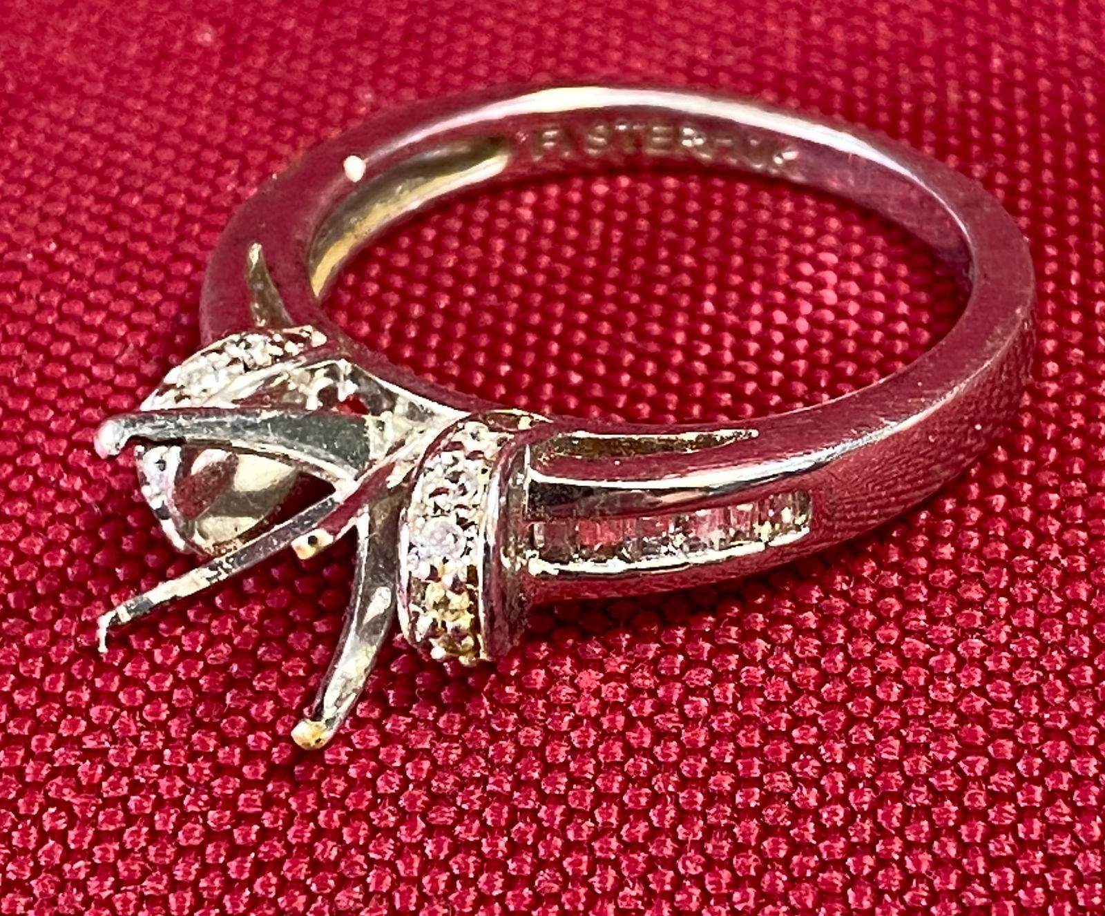 10K Gold & Sterling Ring Size 6 - No Stone - 3.03 Grams (1 of 5)