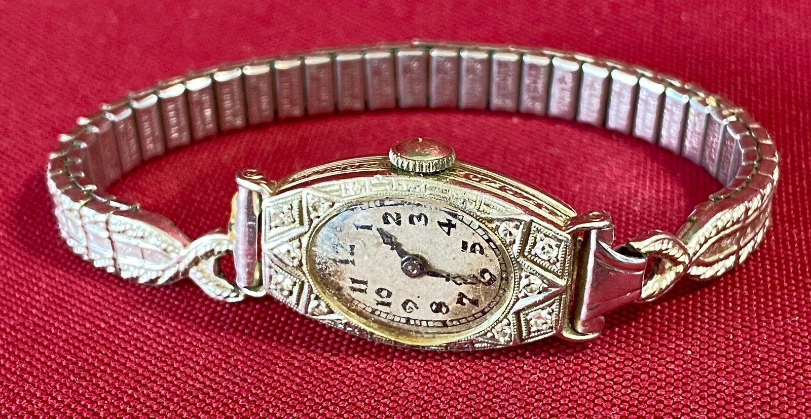 18K gold Lafond 17 Jewel Ladies Wristwatch with Stainless Steel Band - #13351, #281485 - Band Needs (1 of 8)