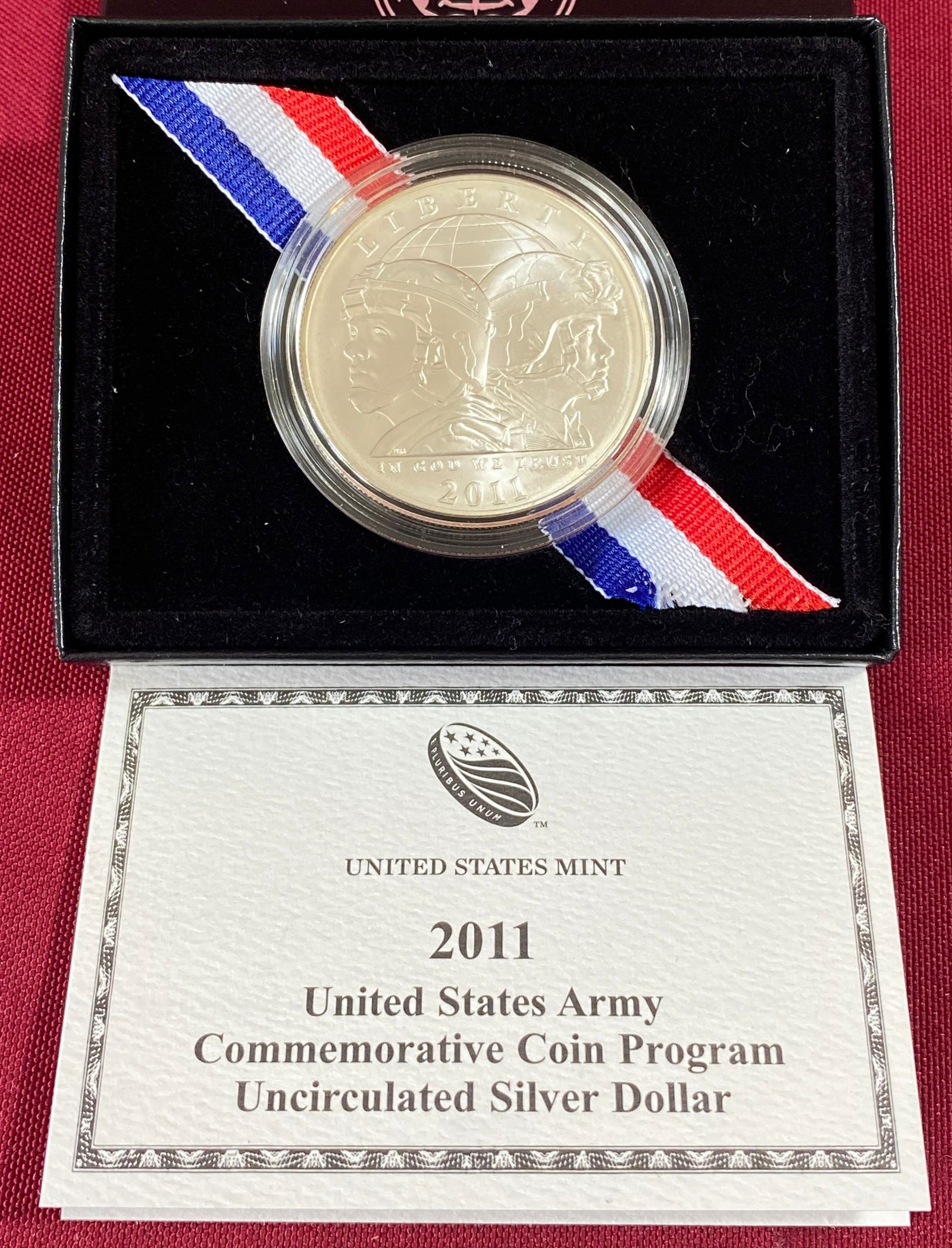 2011-S United States Army Commemorative Uncirculated Silver Dollar (1 of 4)