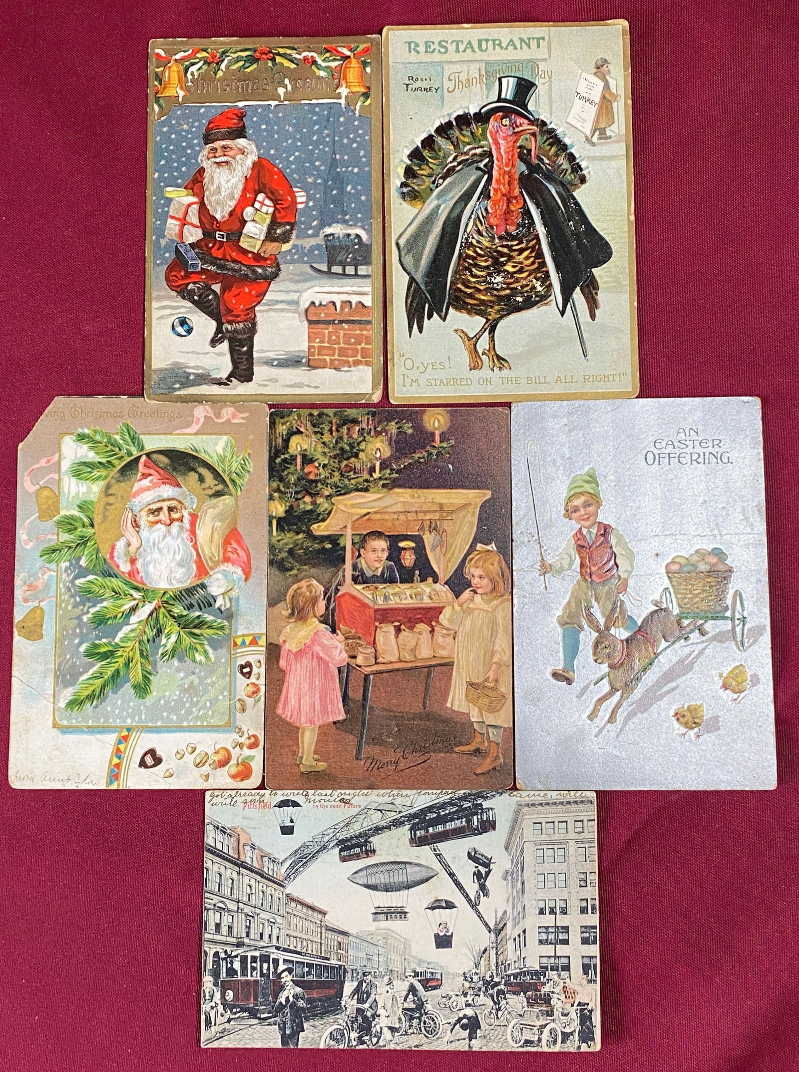 Older and Vintage Postcards - Christmas, Thanksgiving, Easter, Pittsfield in the Near Future - (1 of 6)