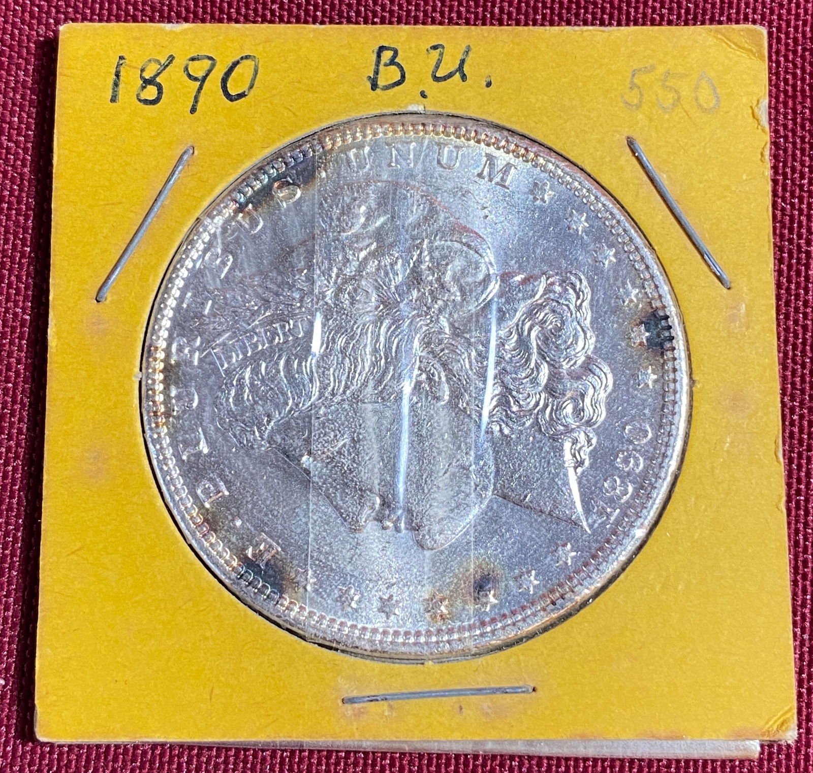 1890 Brilliant Uncirculated Morgan Silver Dollar: 1890 Brilliant Uncirculated Morgan Silver Dollar