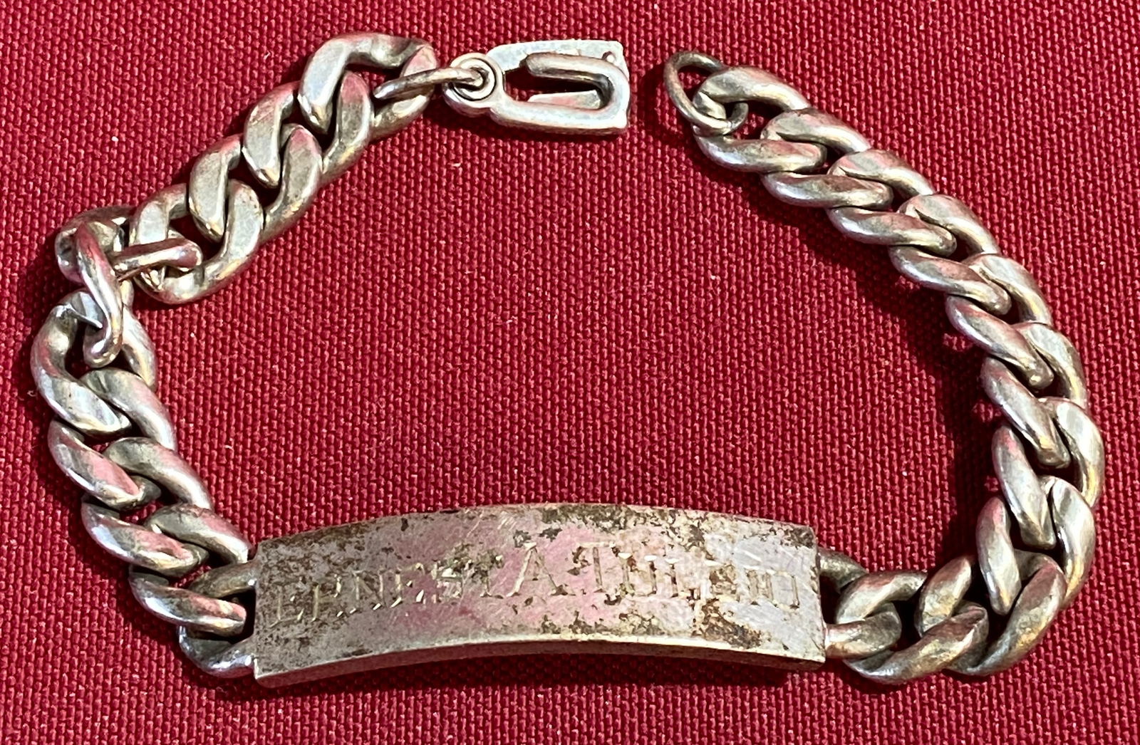 Sterling Silver ID Bracelet - 37.55 Grams: Sterling Silver ID Bracelet - 37.55 Grams