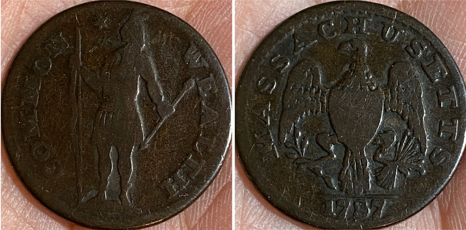 1787 Massachusetts Half Cent: 1787 Massachusetts Half Cent