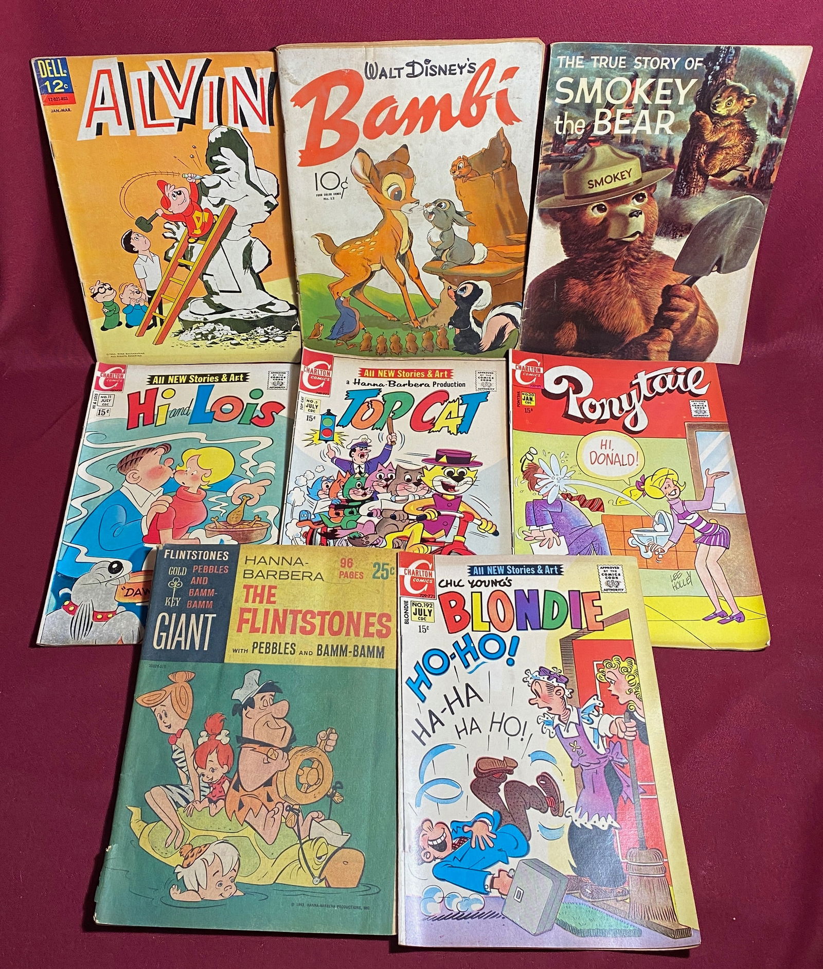 Eight Older Various Comic Books - Blondie, The Flintstones, Bambi, Hi and Lois, Etc. (1 of 4)