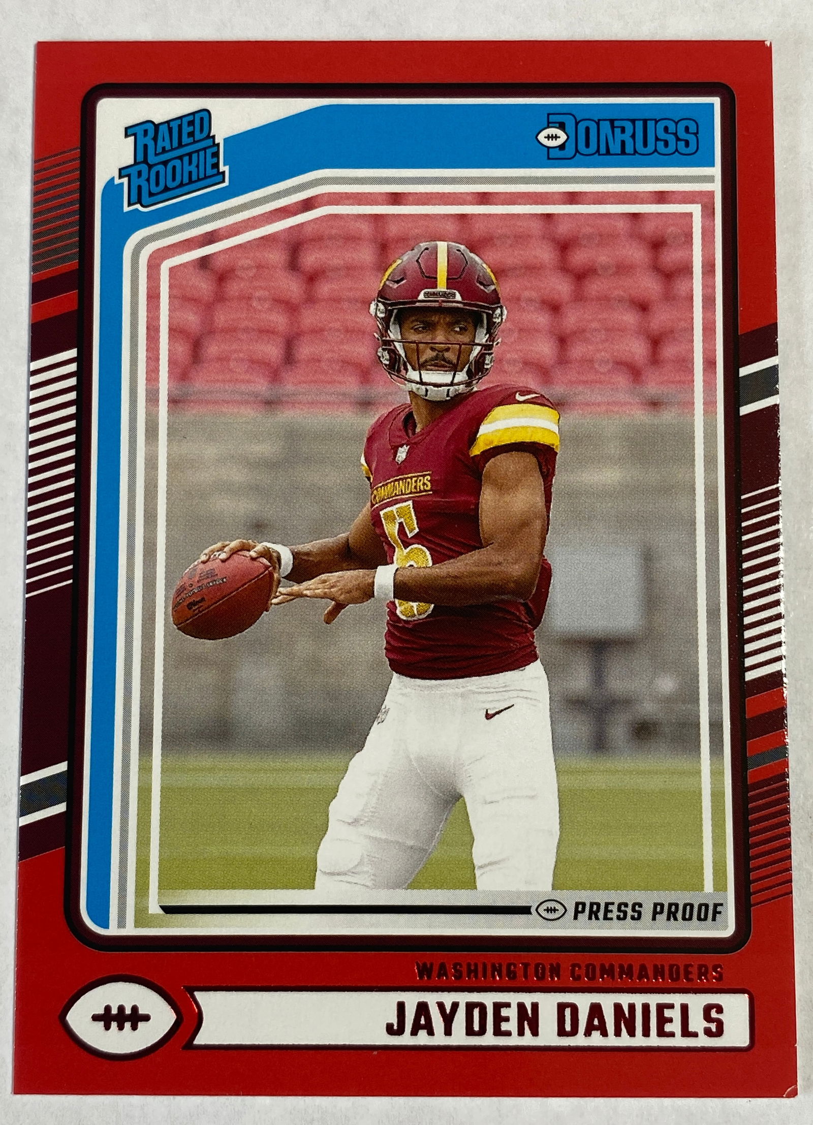 2024 Donruss #389 Jayden Daniels Rated Rookie Football Card: 2024 Donruss #389 Jayden Daniels Rated Rookie Football Card