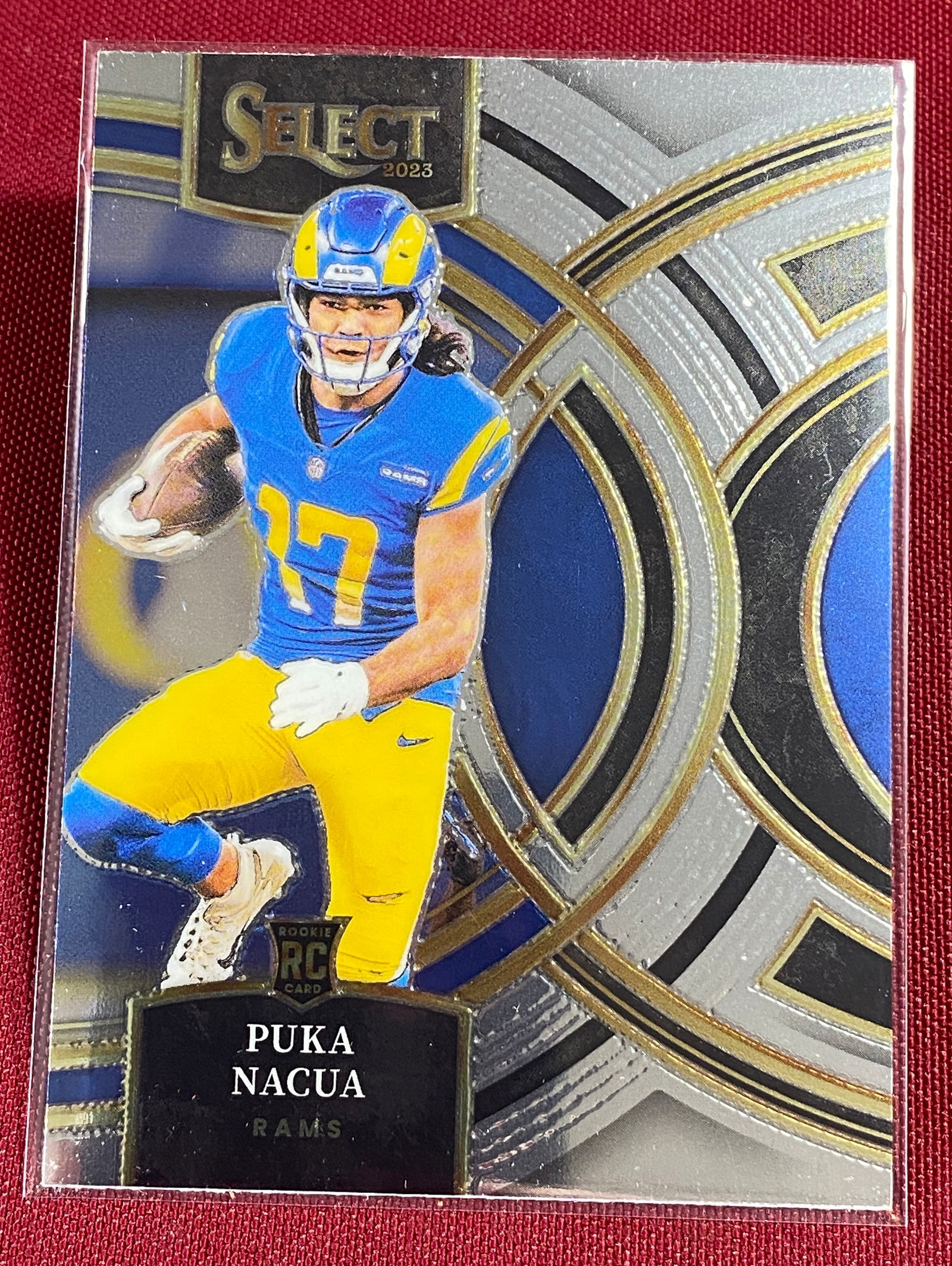 2023 Panini-Select #199 Puka Nacua Rookie Football Card: 2023 Panini-Select #199 Puka Nacua Rookie Football Card