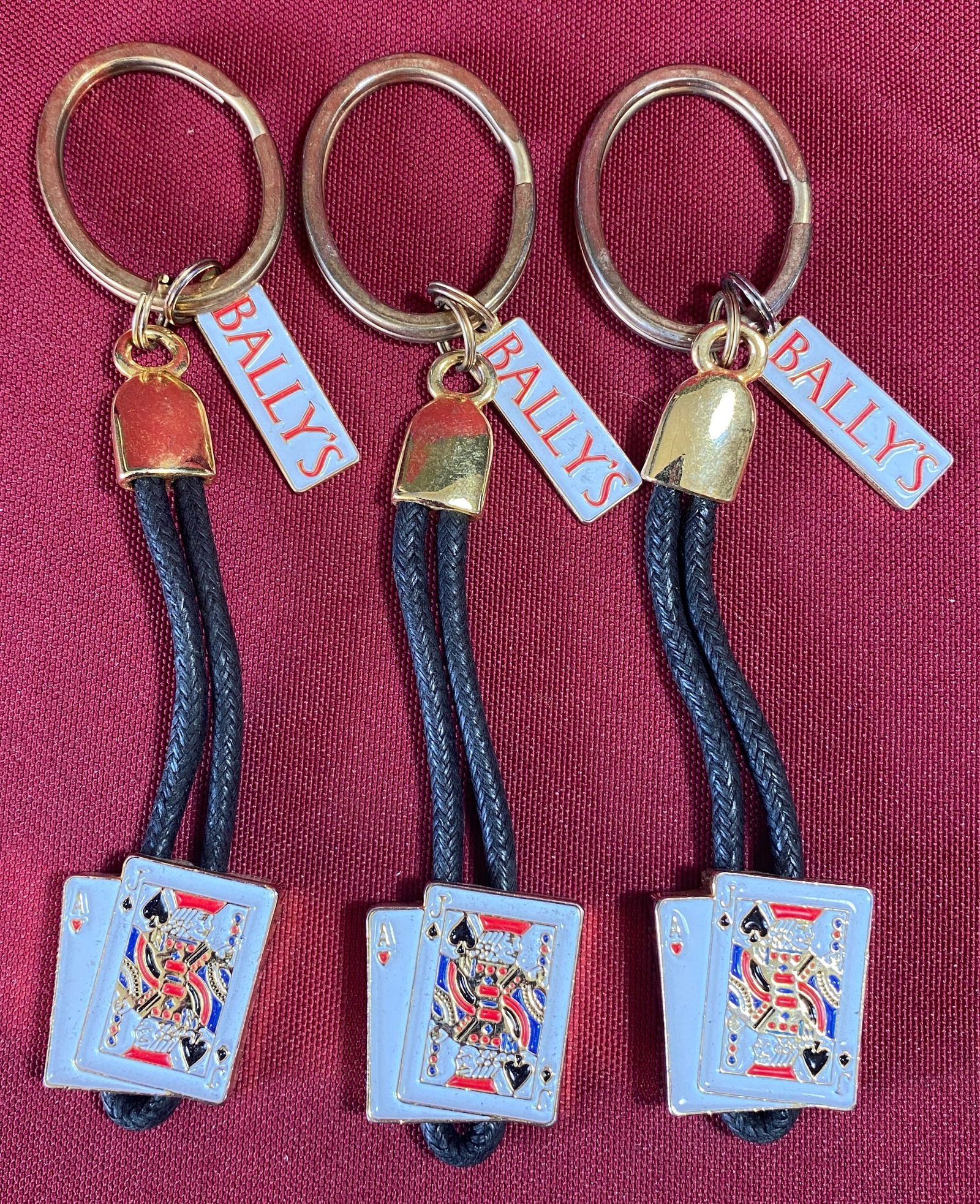 Three Bally's Casino Keychains: Three Bally's Casino Keychains