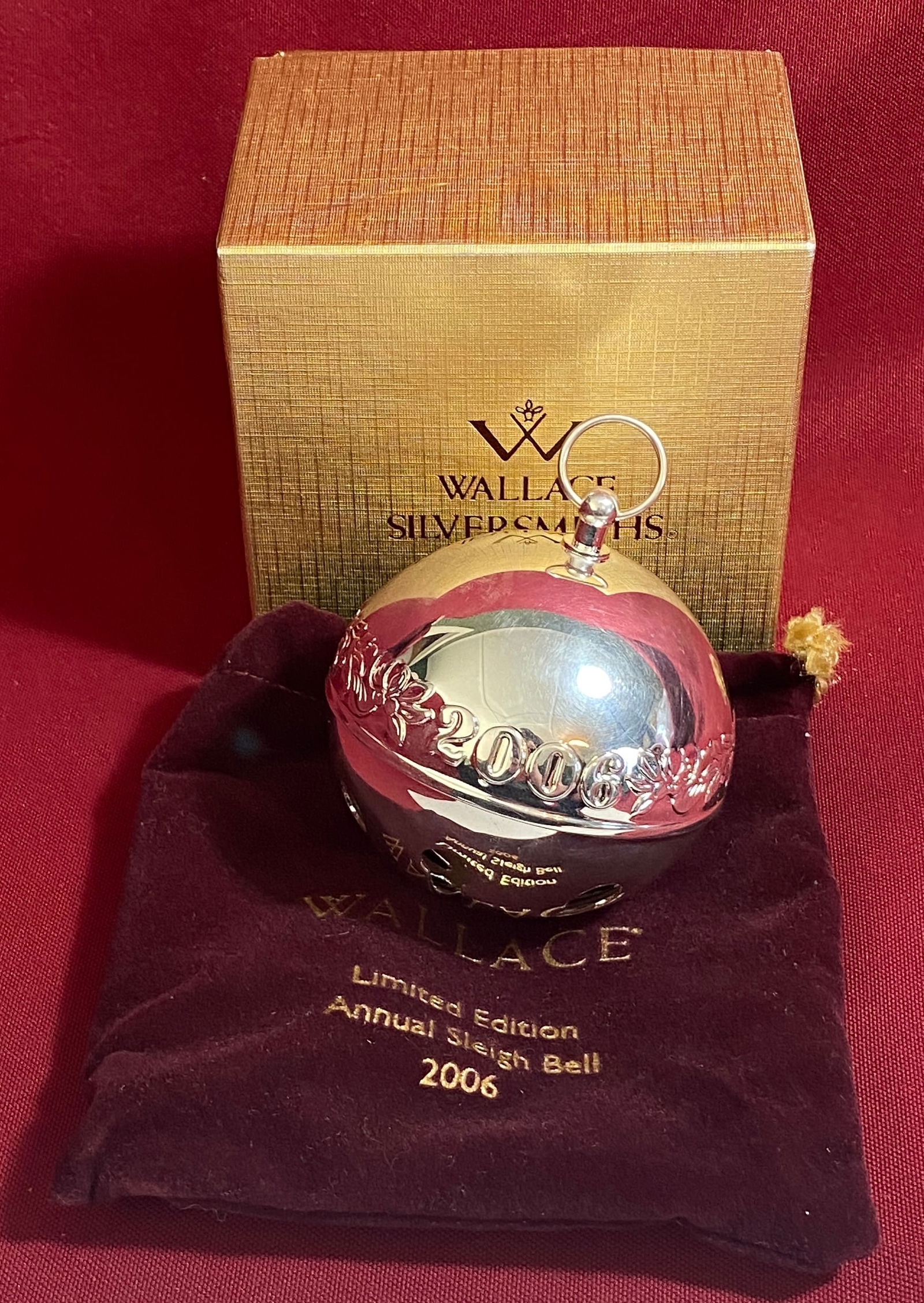 Wallace Silversmith 2006 Annual Sleigh Bell - Limited Edition - Silver-Plate: Wallace Silversmith 2006 Annual Sleigh Bell - Limited Edition - Silver-Plate