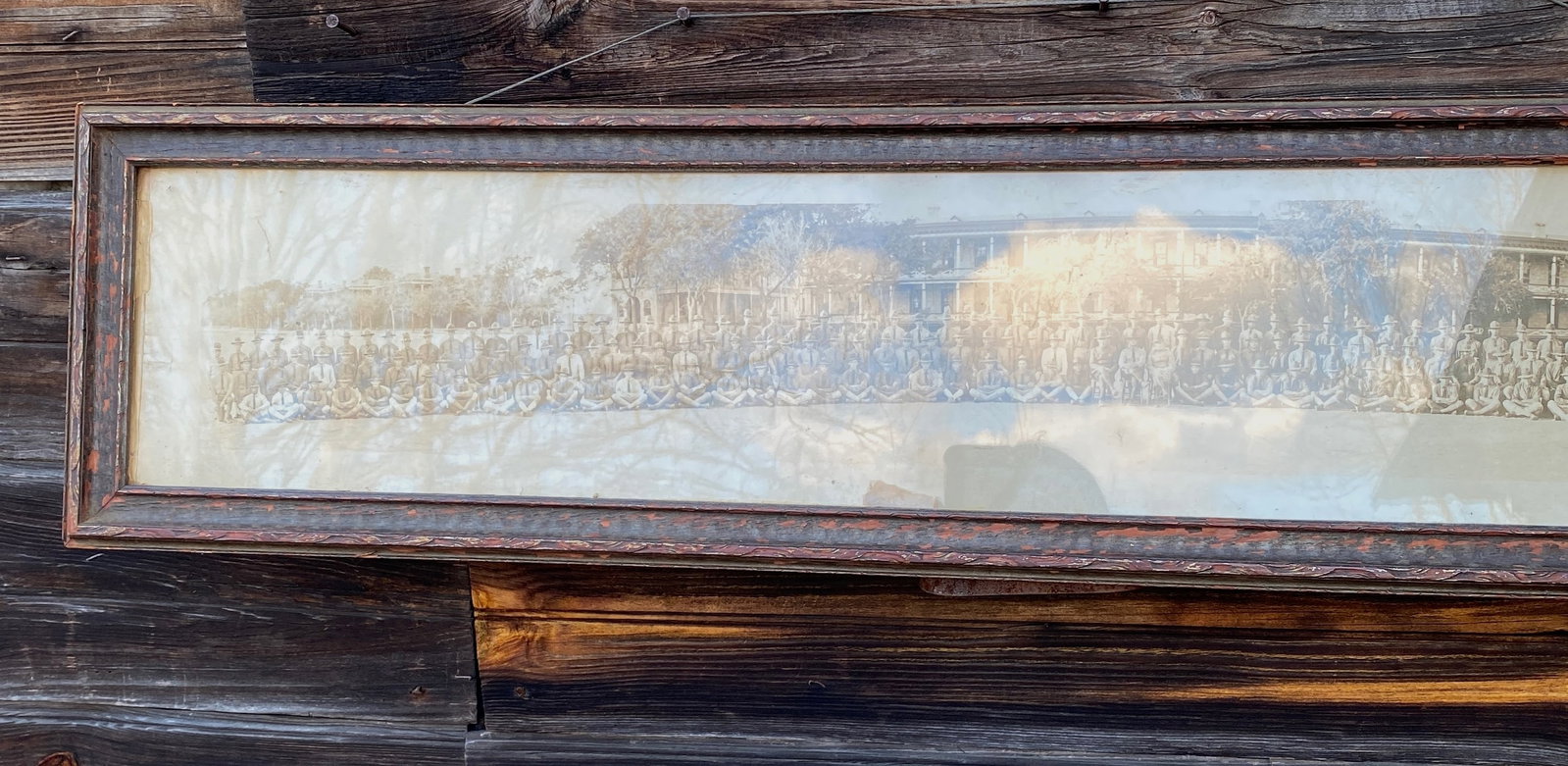 WWII Panoramic Military Photograph in Frame- Absolutely No Shipping - 50"x11": WWII Panoramic Military Photograph in Frame- Absolutely No Shipping - 50"x11"