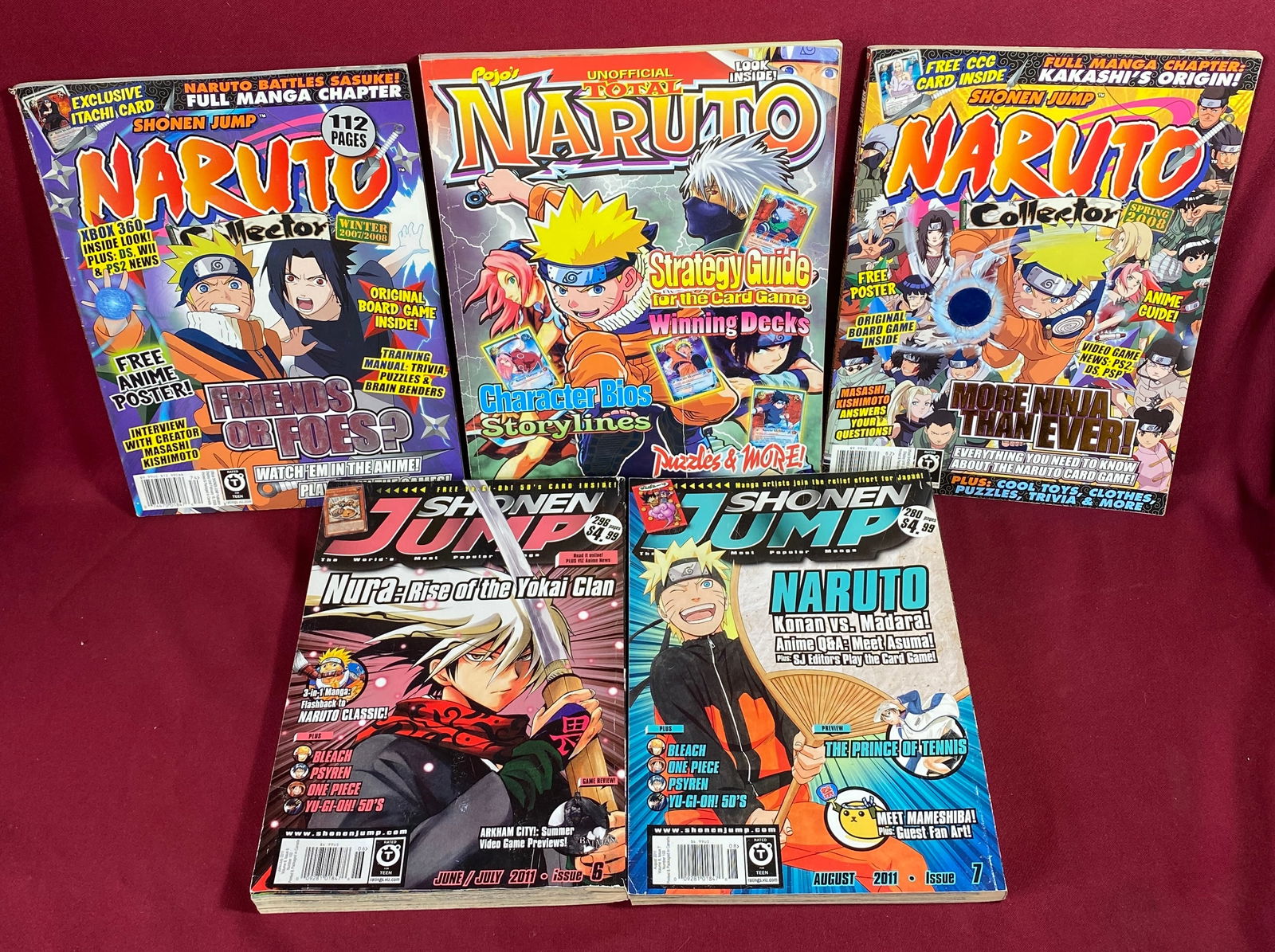 Five Naruto Magazines - (2) 2011 Shonen Jump Issue 6 & 7 & (3) Naruto - (2) Collector's Edition: Five Naruto Magazines - (2) 2011 Shonen Jump Issue 6 & 7 & (3) Naruto - (2) Collector's Edition Magazines, (1) Unofficial Total Naruto Magazine