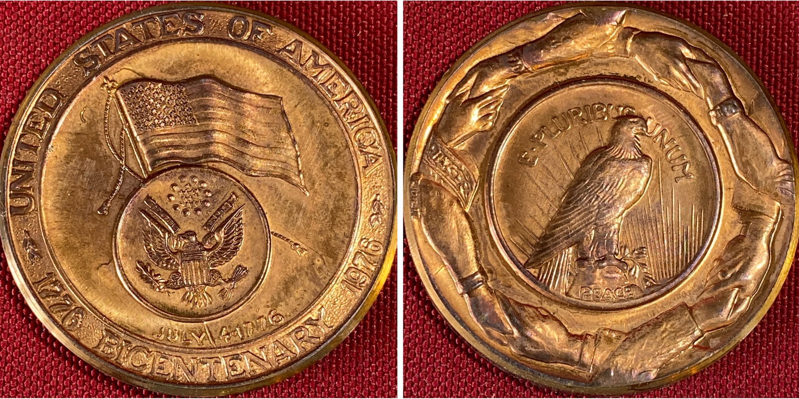 1976 United States Bicentenary Medal Token: 1976 United States Bicentenary Medal Token