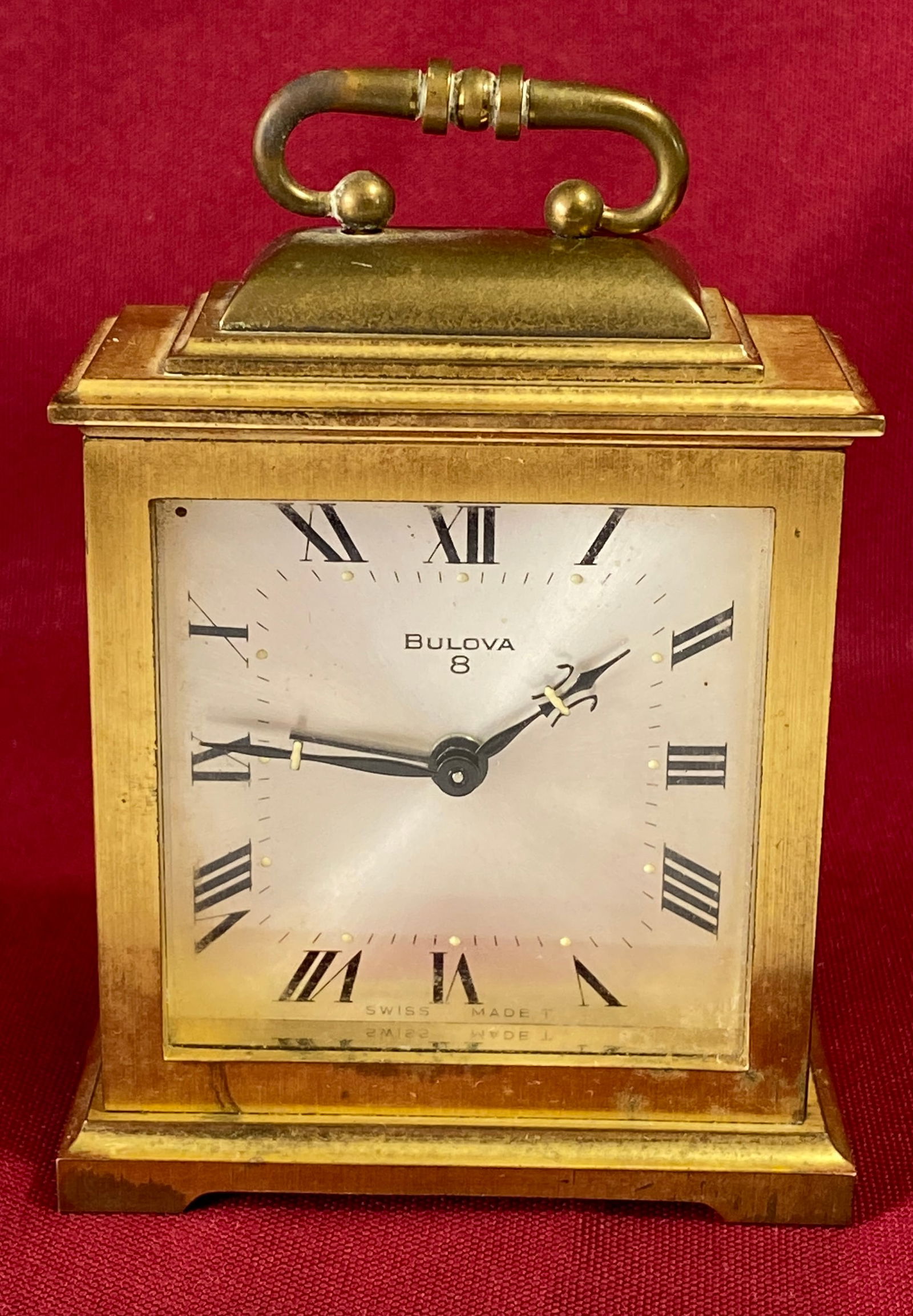 Bulova Brass Carriage Clock with Alarm - G-2251 - Handle is Loose (1 of 9)