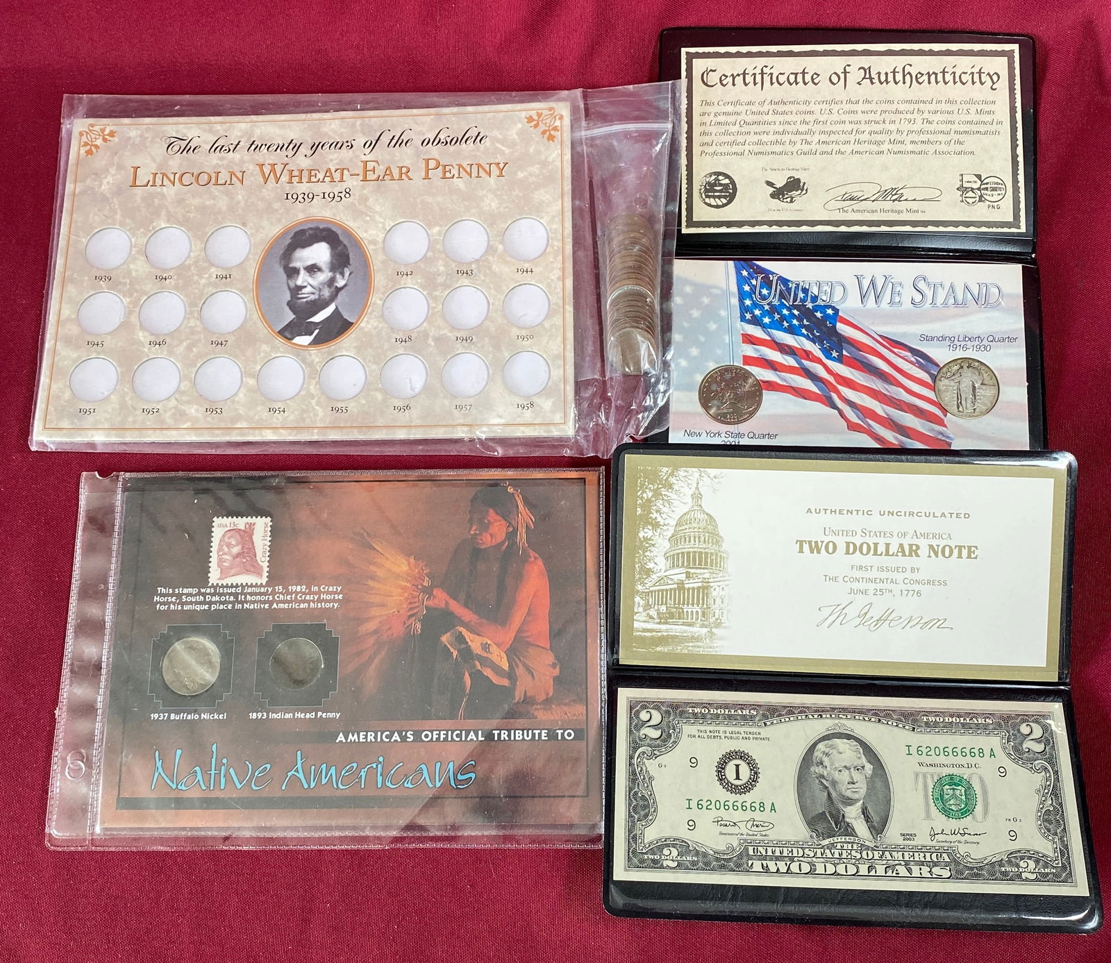 Three U.S. Coin Sets and 2003 Uncirculated $2 Note - 6