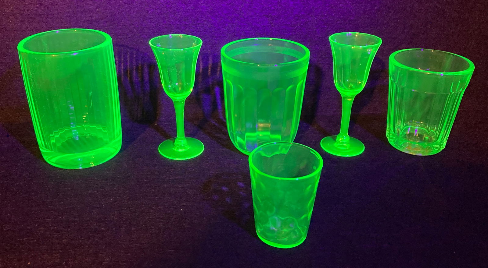 Green Vaseline Glass - Barware and Glasses - Absolutely No Shipping (1 of 4)