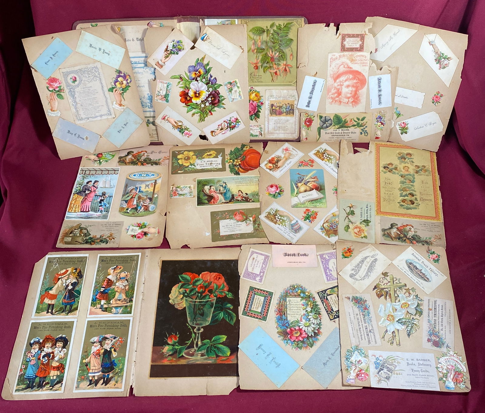 Album of Several Advertising Trade Cards - Album in as Seen Condition: Album of Several Advertising Trade Cards - Album in as Seen Condition