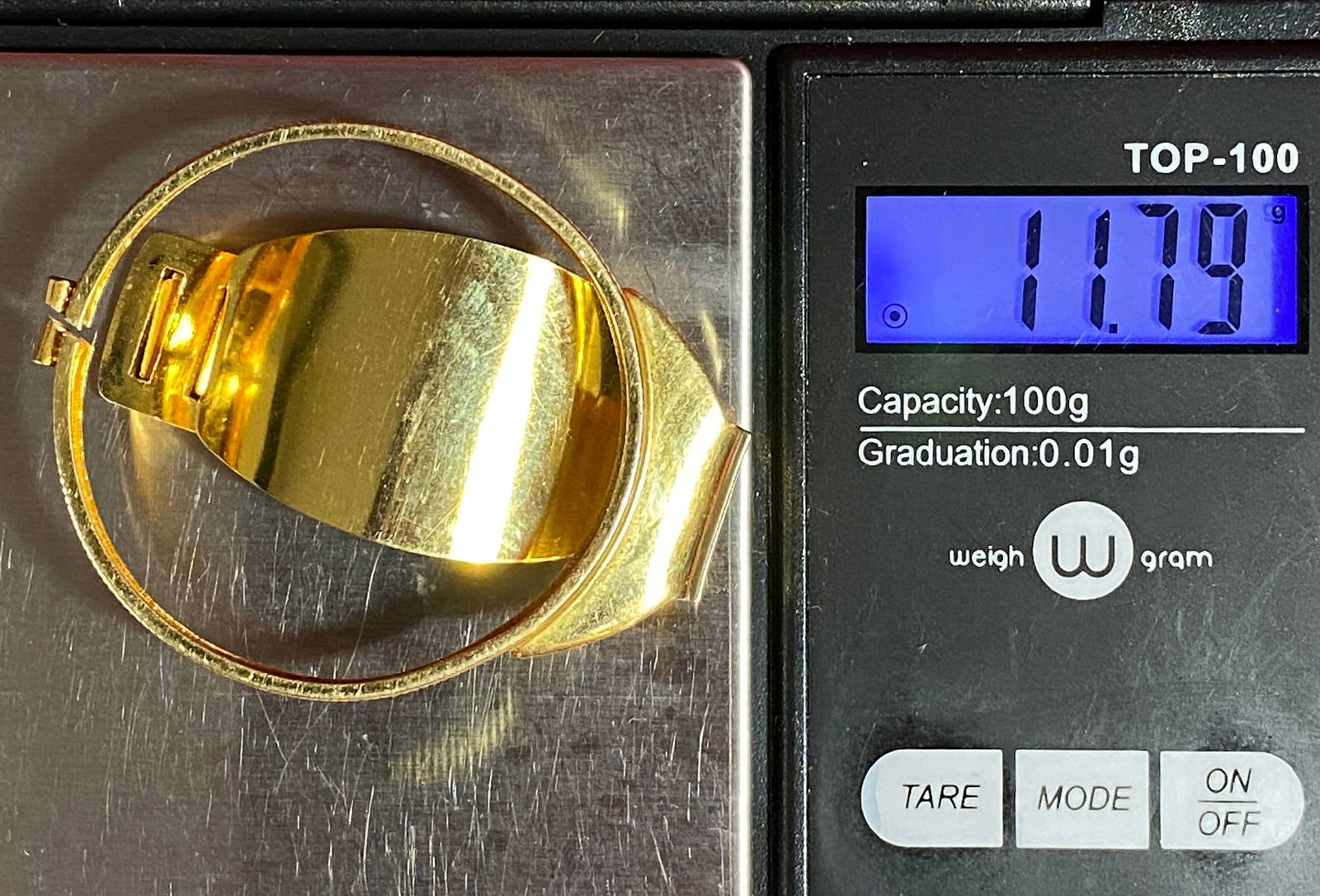 10K Gold Tested Money Clip - 11.79 Grams - Hold Morgan/Piece Silver Dollar - Clamp/Round Part: 10K Gold Tested Money Clip - 11.79 Grams - Hold Morgan/Piece Silver Dollar - Clamp/Round Part Difficult to Scratch - No Gold Marks