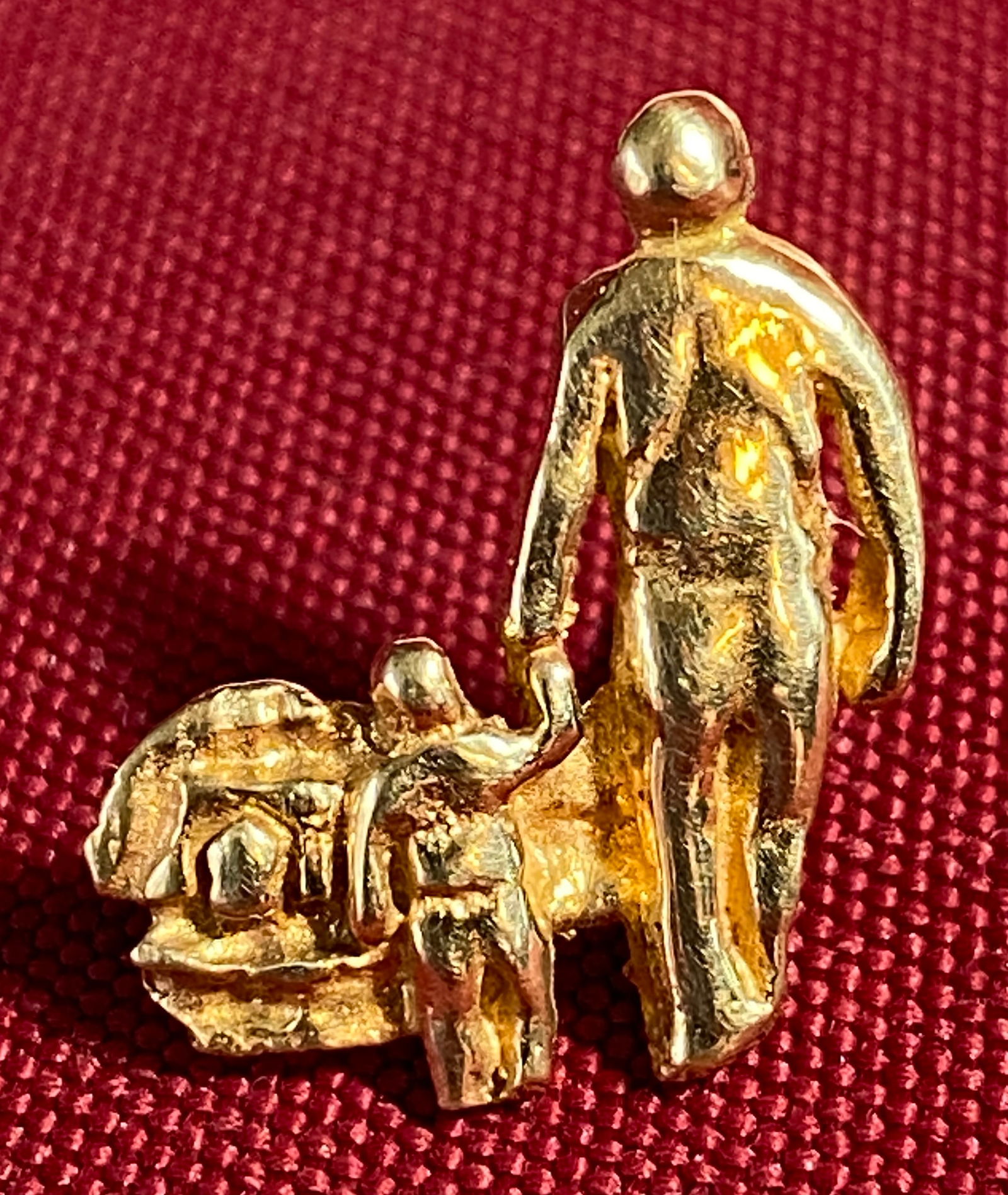 14K Yellow Gold Tested Lapel Pin - 2.90 Grams - Possibly 'Walking Tall' Masonic - No Back - No Gold: 14K Yellow Gold Tested Lapel Pin - 2.90 Grams - Possibly 'Walking Tall' Masonic - No Back - No Gold Marks - Tested as Seen in Photos