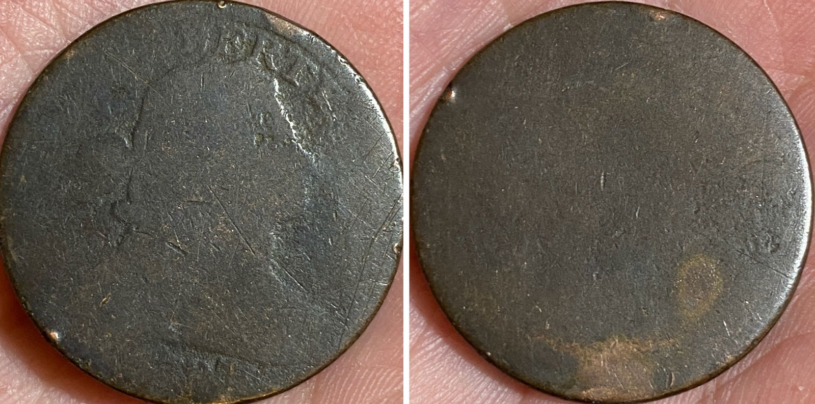 1797 Draped Bust Large Cent - Unable to Make out Details (1 of 4)