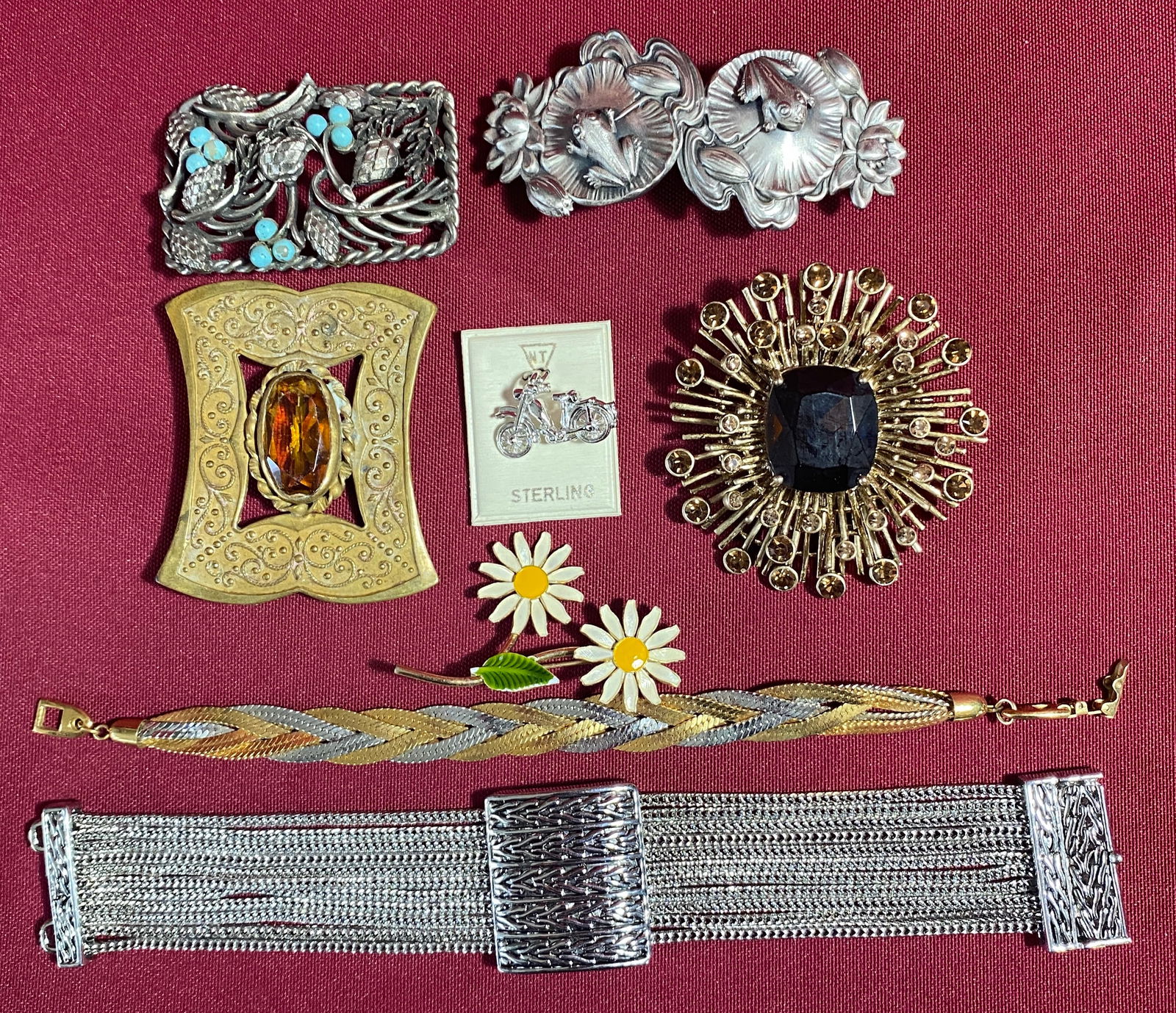 Vintage and Costume Jewelry - Napier, Pewter, Brooches, Bracelets, Etc.: Vintage and Costume Jewelry - Napier, Pewter, Brooches, Bracelets, Etc.